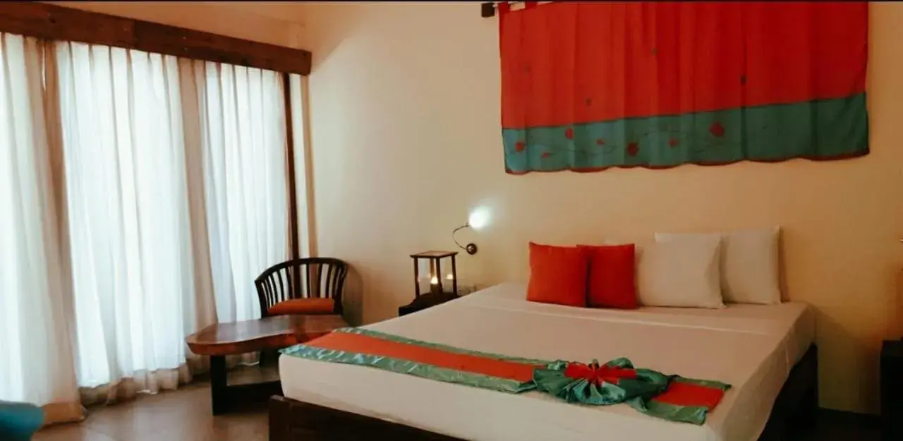 Deluxe Double Room with Sea View in Giman Free Beach Resort Pasikuda Deluxe Double Room with Sea View in Giman Free Beach Resort Pasikuda