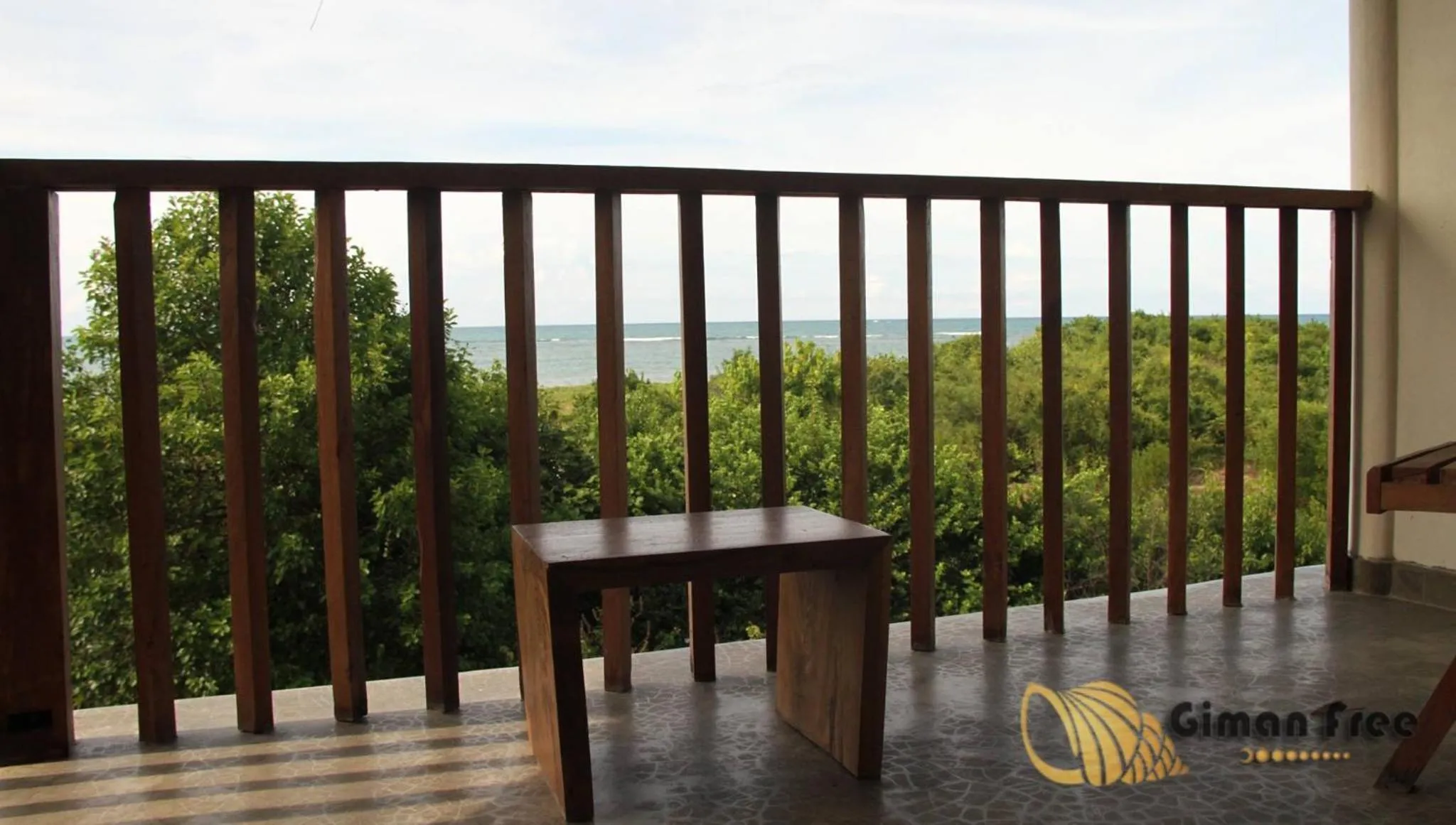 Balcony/Terrace in Giman Free Beach Resort Pasikuda