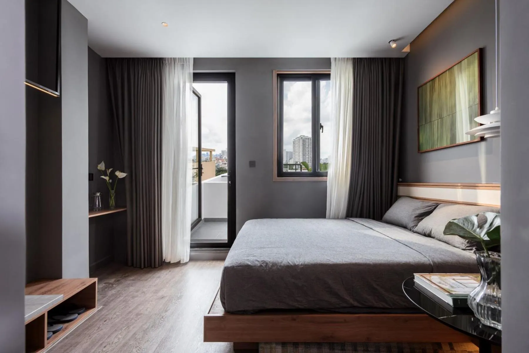 Photo of the whole room, Bed in Express by M Village Võ Văn Kiệt