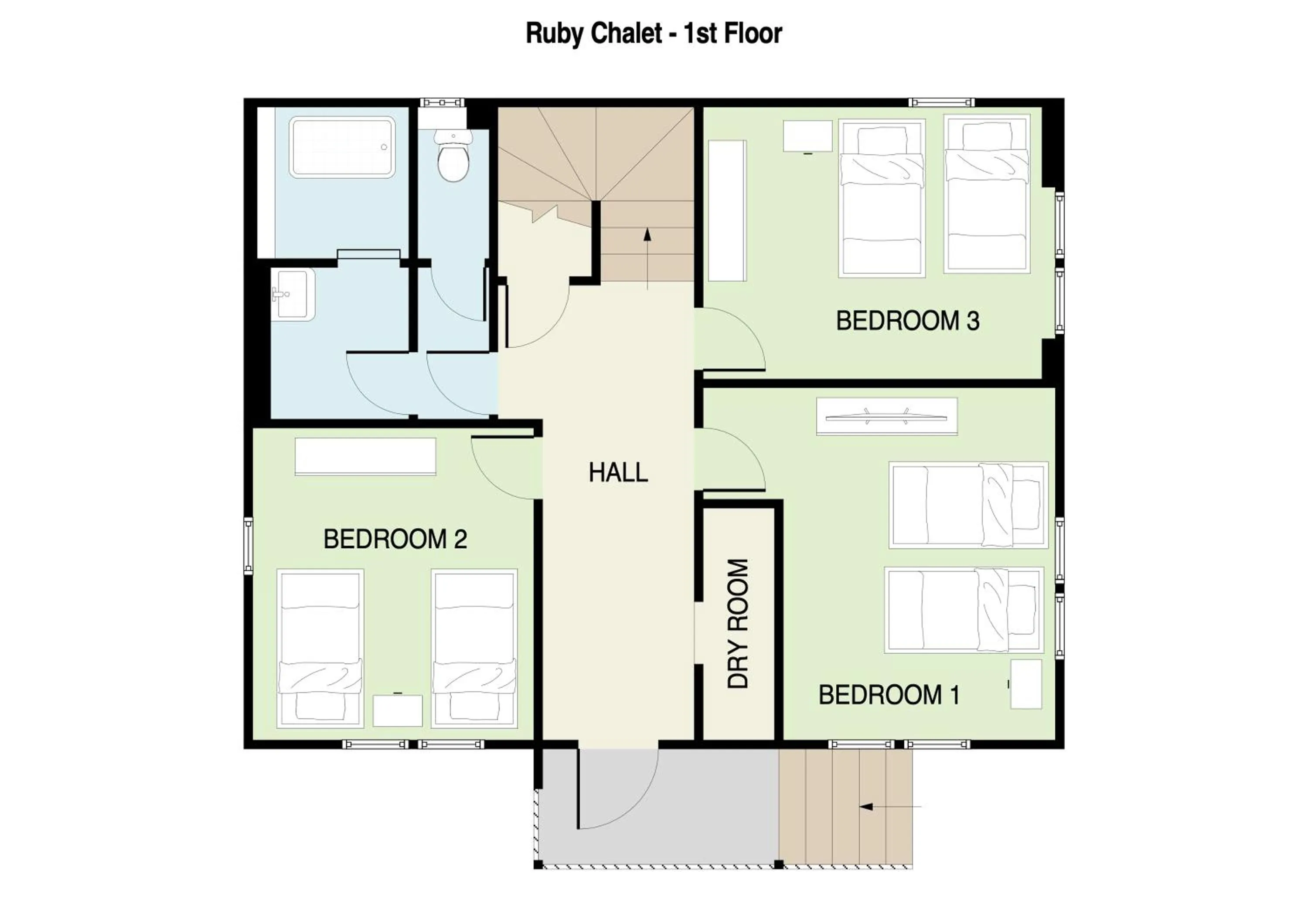 Floor plan in Ruby Chalet