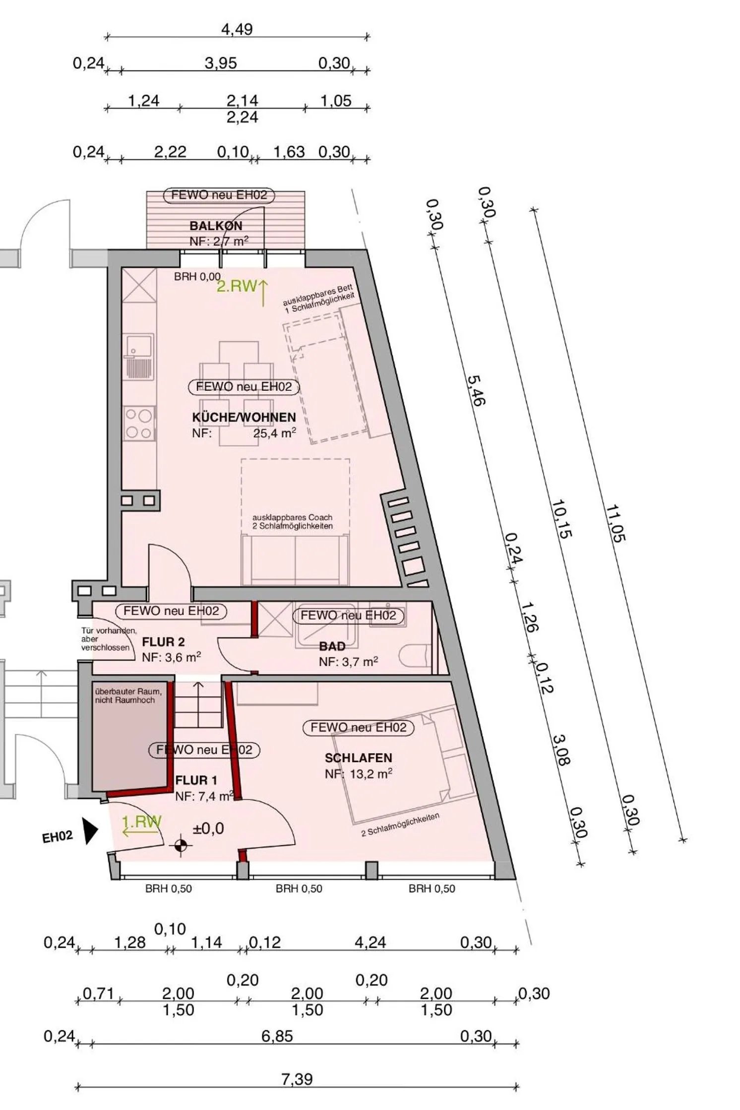 Floor plan in Apartment Hannover Top Citylage