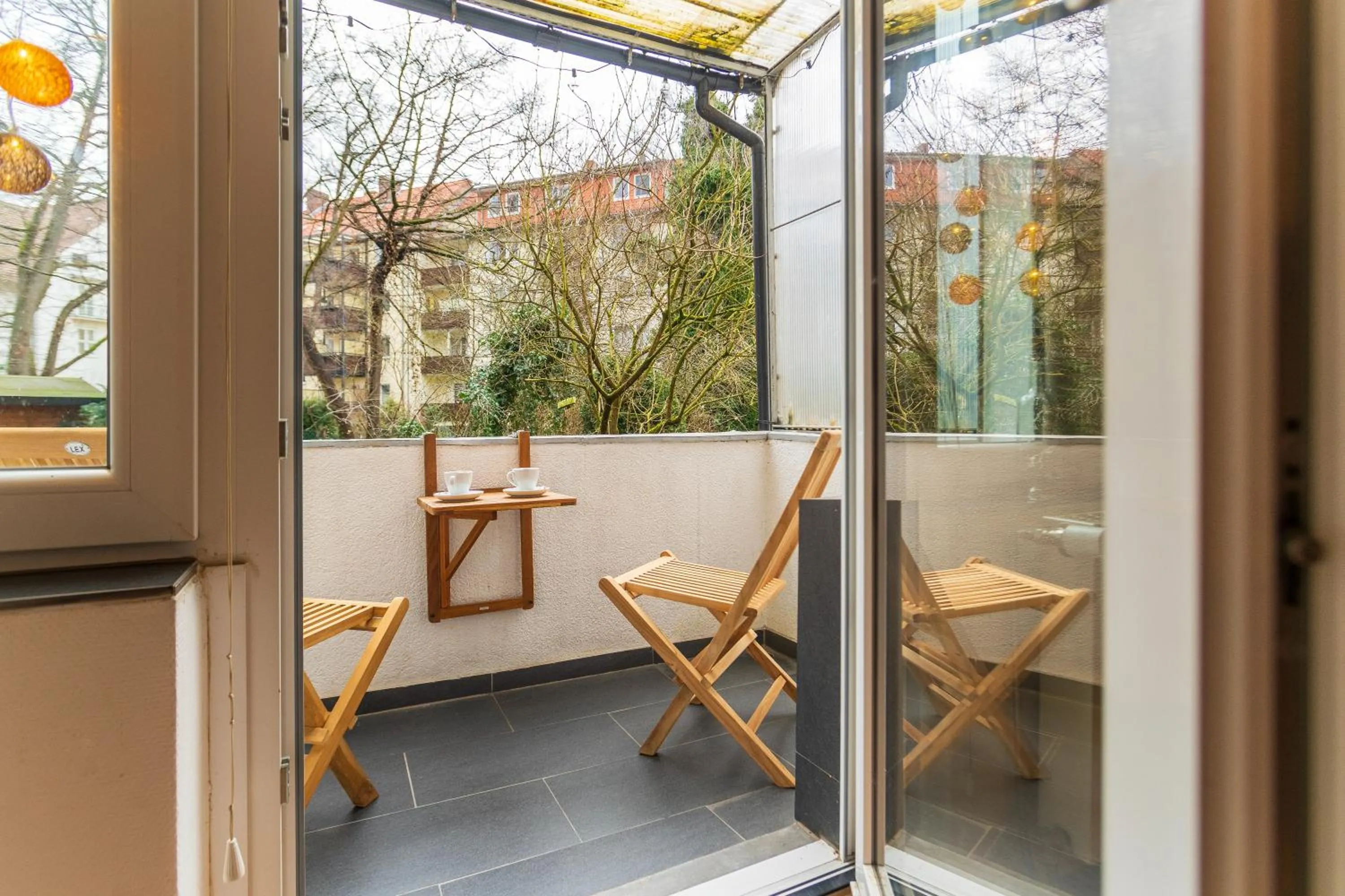 Garden view in Apartment Hannover Top Citylage