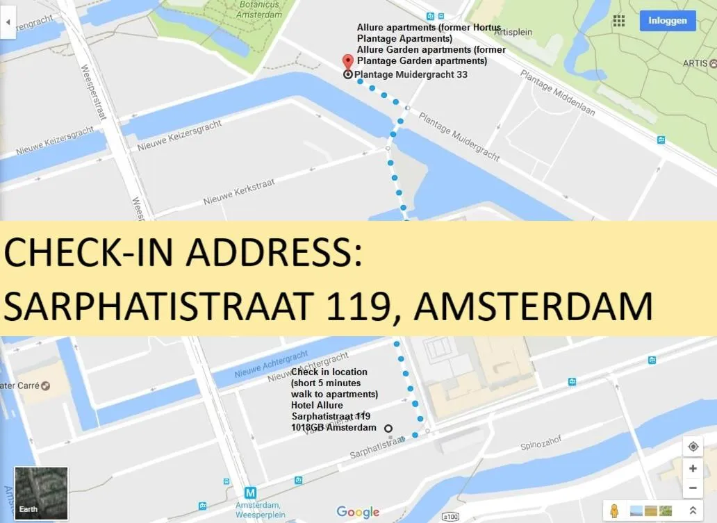 Location in Plantage Garden Apartments