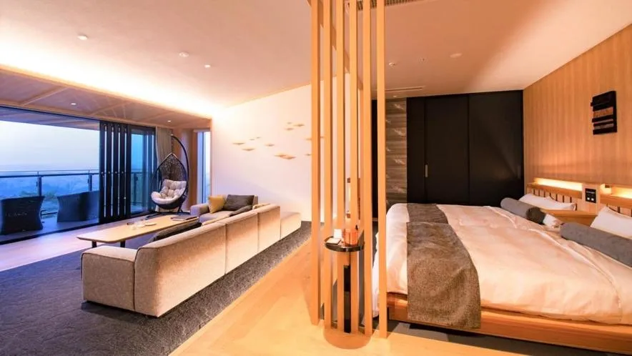 Bed in Senomoto Kogen Hotel