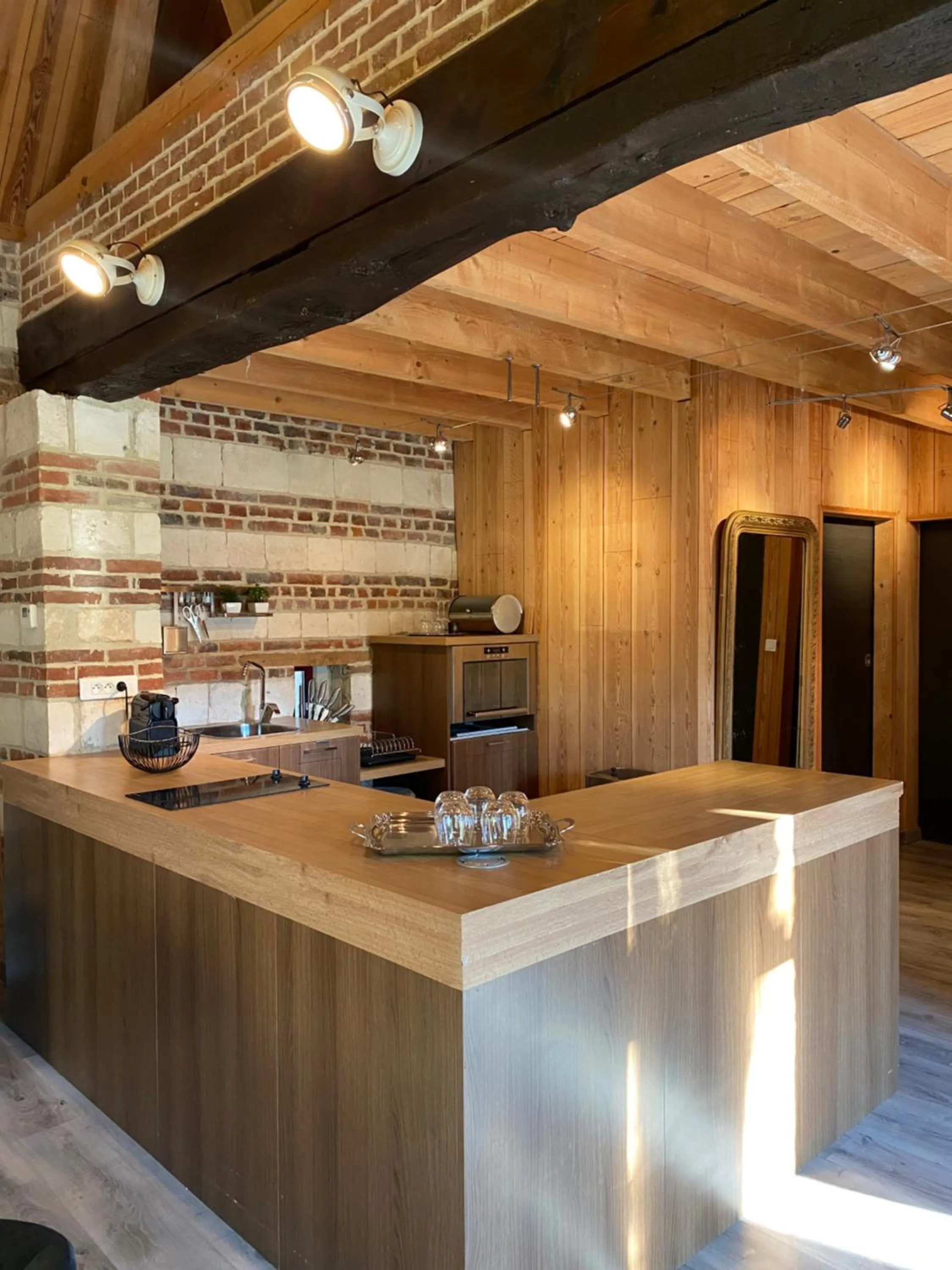 Kitchen or kitchenette in La Ferme des Templiers de Fléchinelle