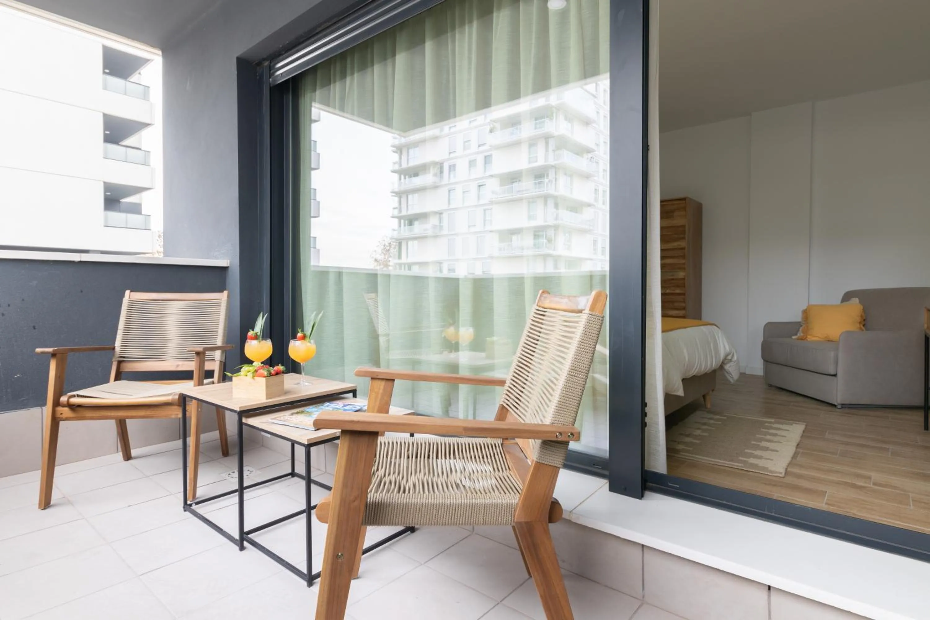 Balcony/Terrace, Bed in Dorm4You Arena