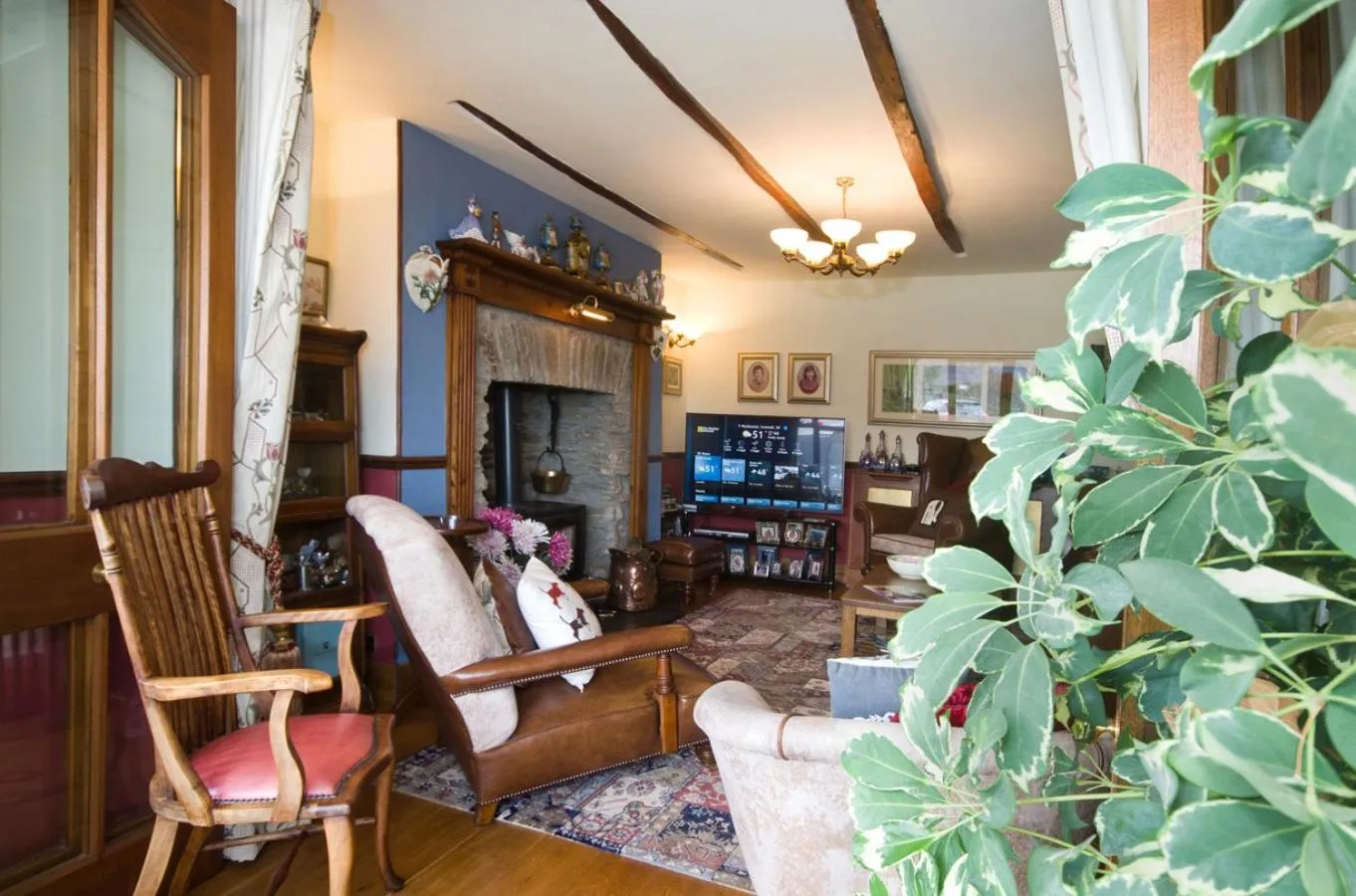 Living room in Tregondale Manor Farm