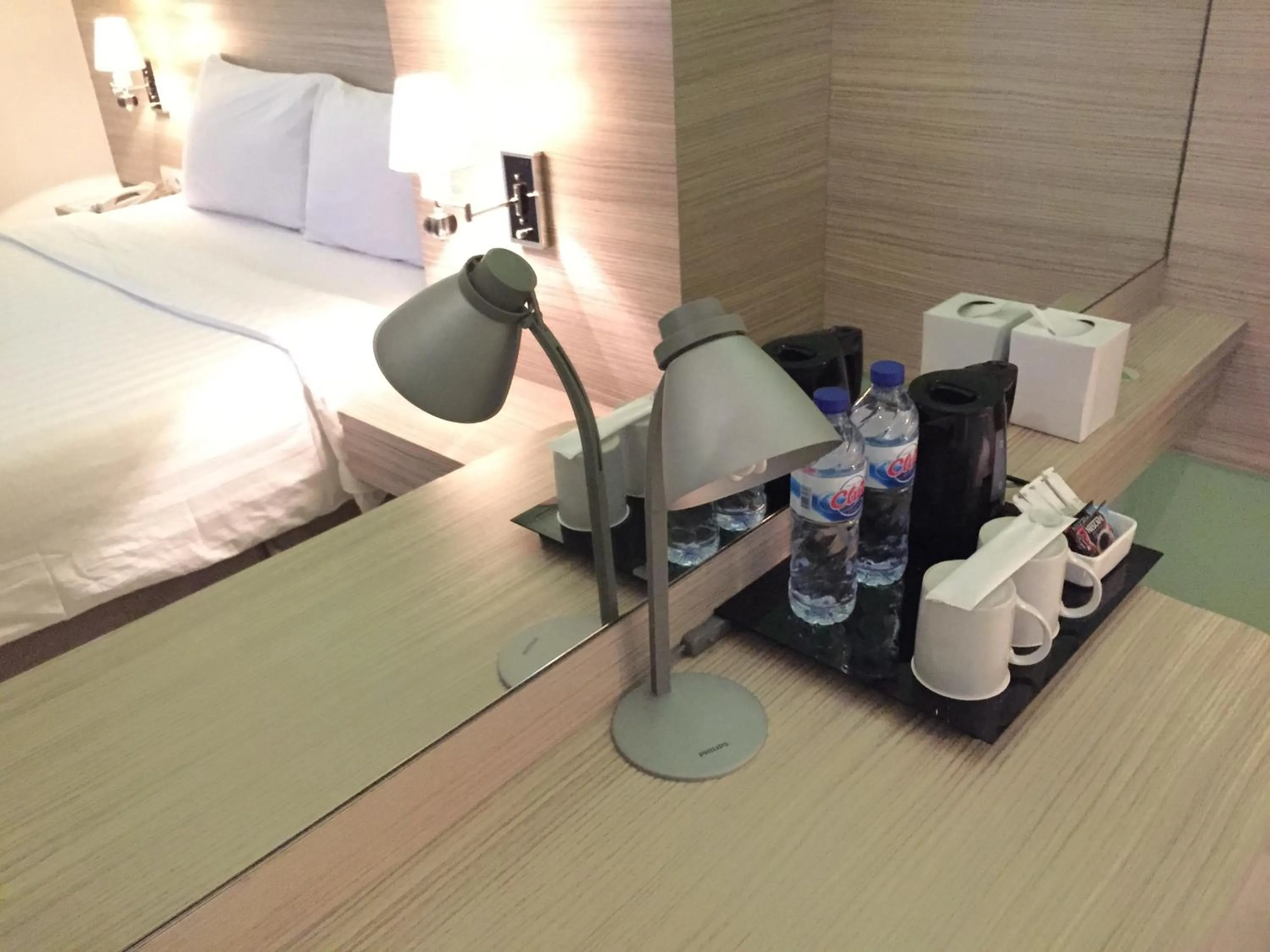 Coffee/tea facilities, Bed in Whiz Prime Hotel Kelapa Gading