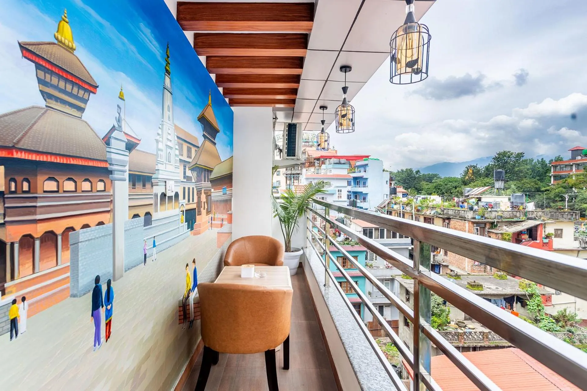 Quiet street view in Airport Diana Hotel