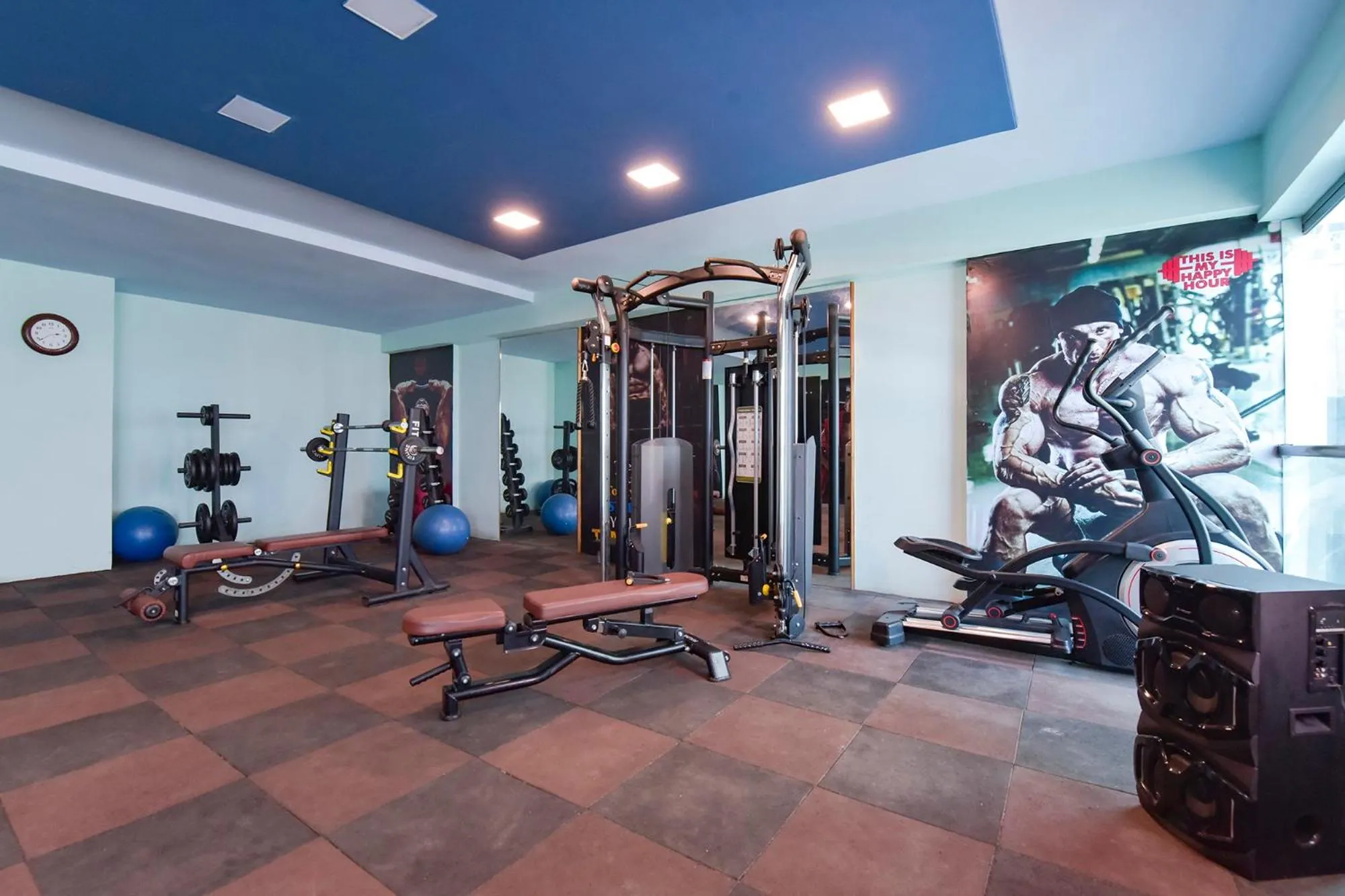 Fitness centre/facilities in FabHotel Anukampa With Swimming Pool