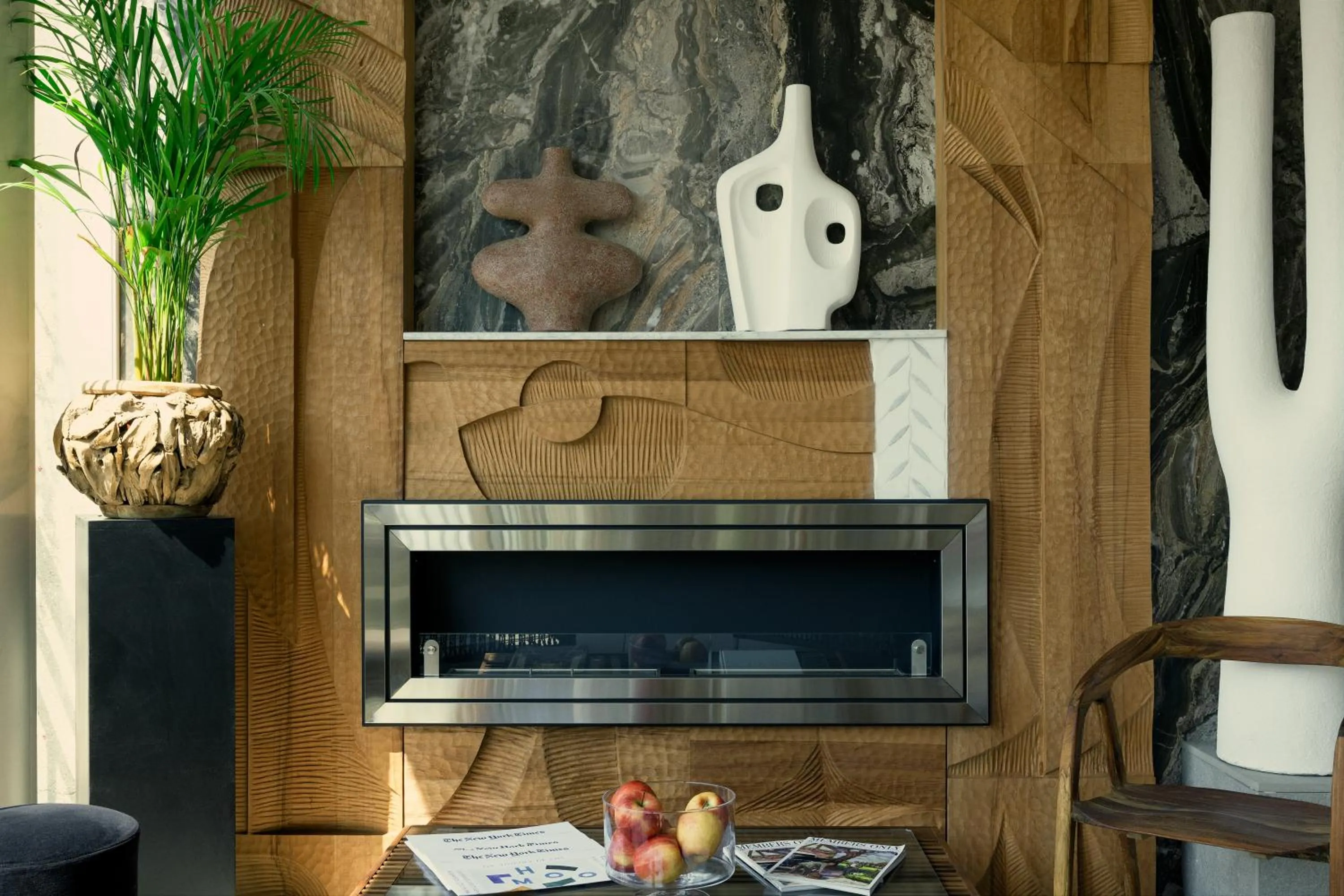 fireplace in Juliana Hotel Paris