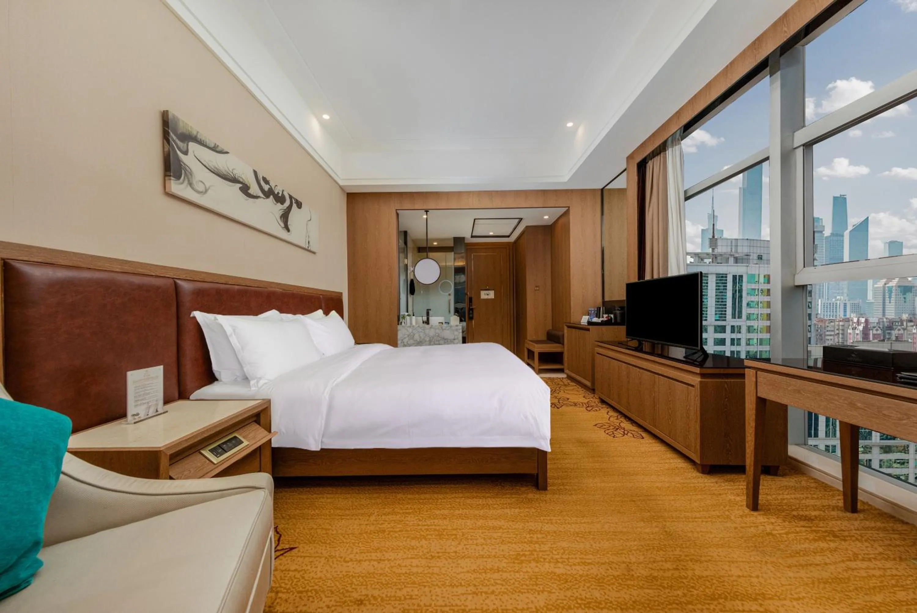 Bed in Honder International Hotel - Free shuttle bus between hotel and exhibition center during Canton Fair period