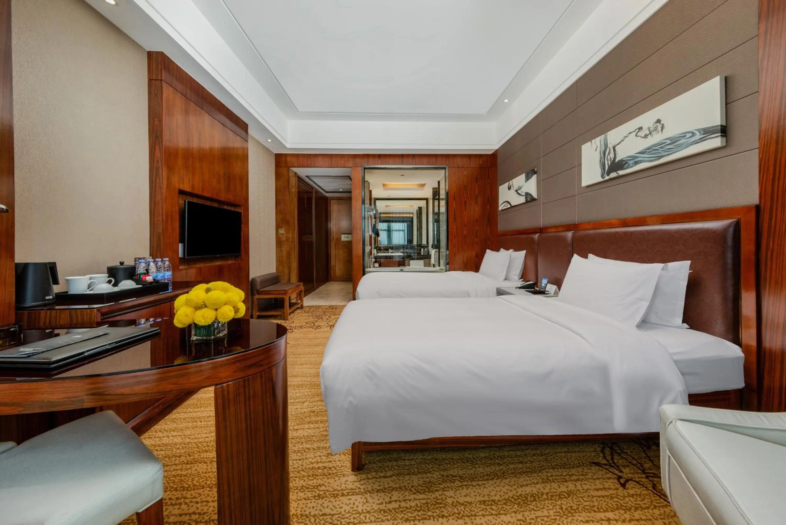 Bed in Honder International Hotel - Free shuttle bus between hotel and exhibition center during Canton Fair period