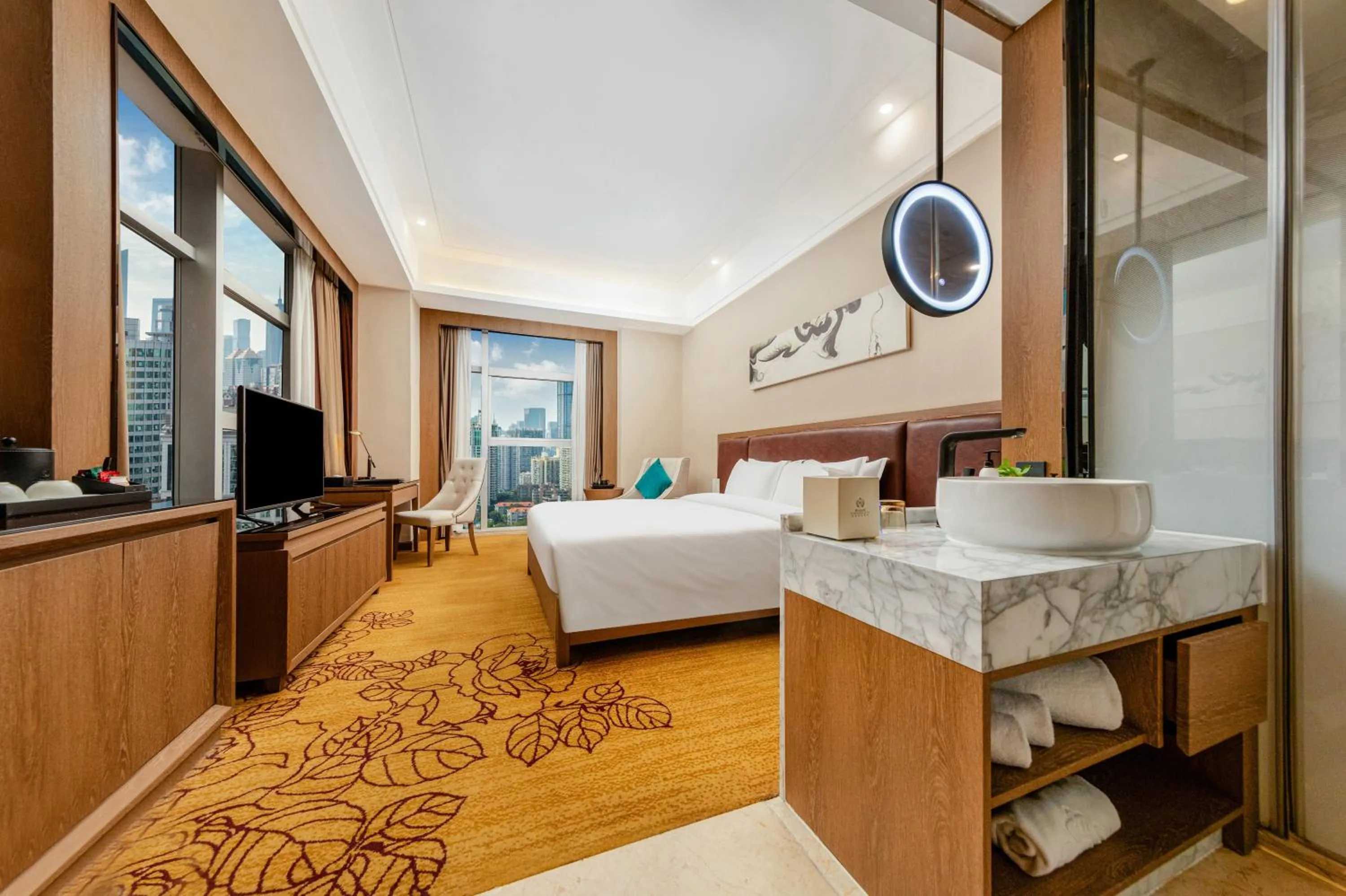 Bed in Honder International Hotel - Free shuttle bus between hotel and exhibition center during Canton Fair period