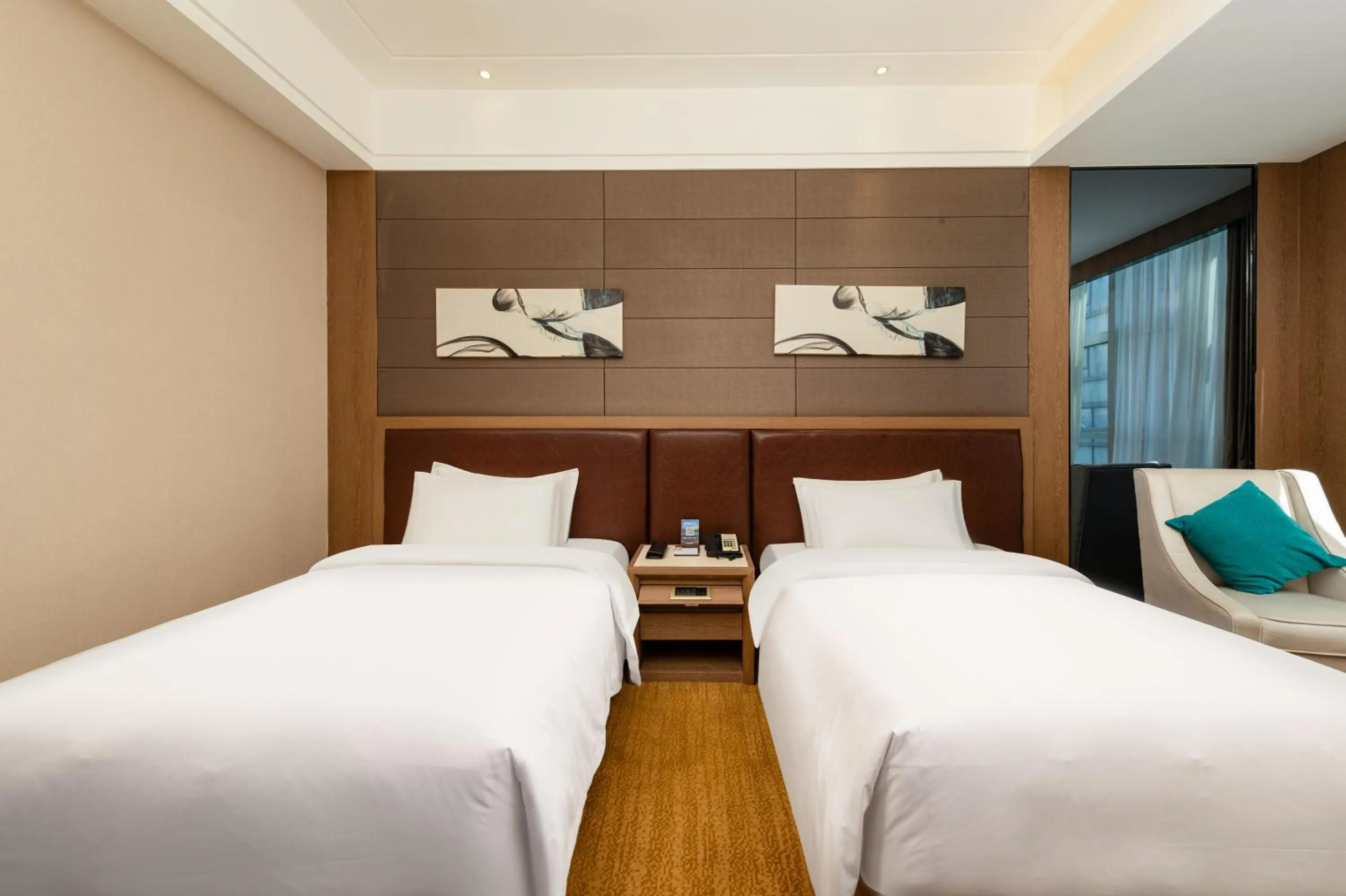 Bed in Honder International Hotel - Free shuttle bus between hotel and exhibition center during Canton Fair period