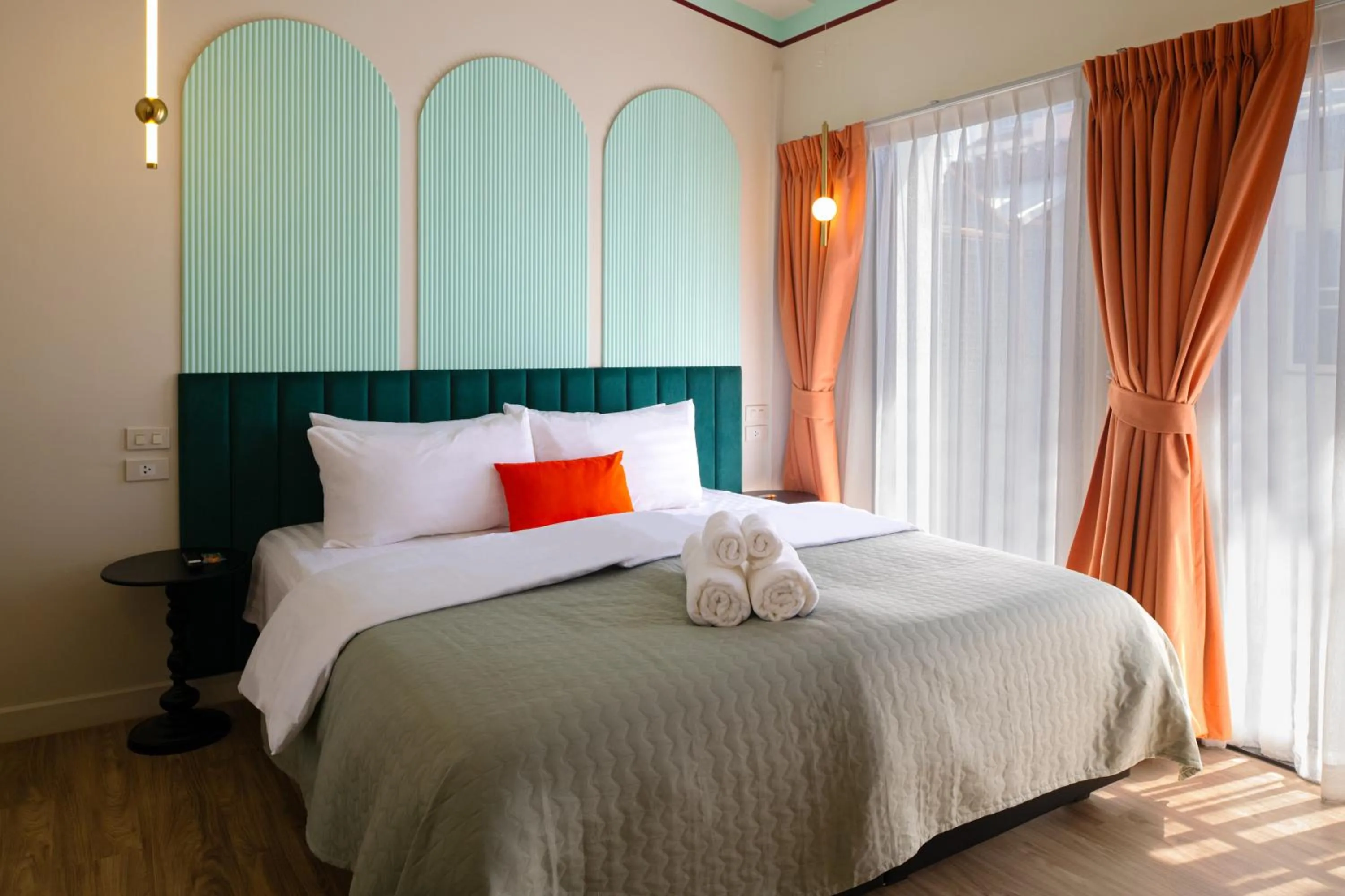 Bed in Boutique hotel Axis Bangkok