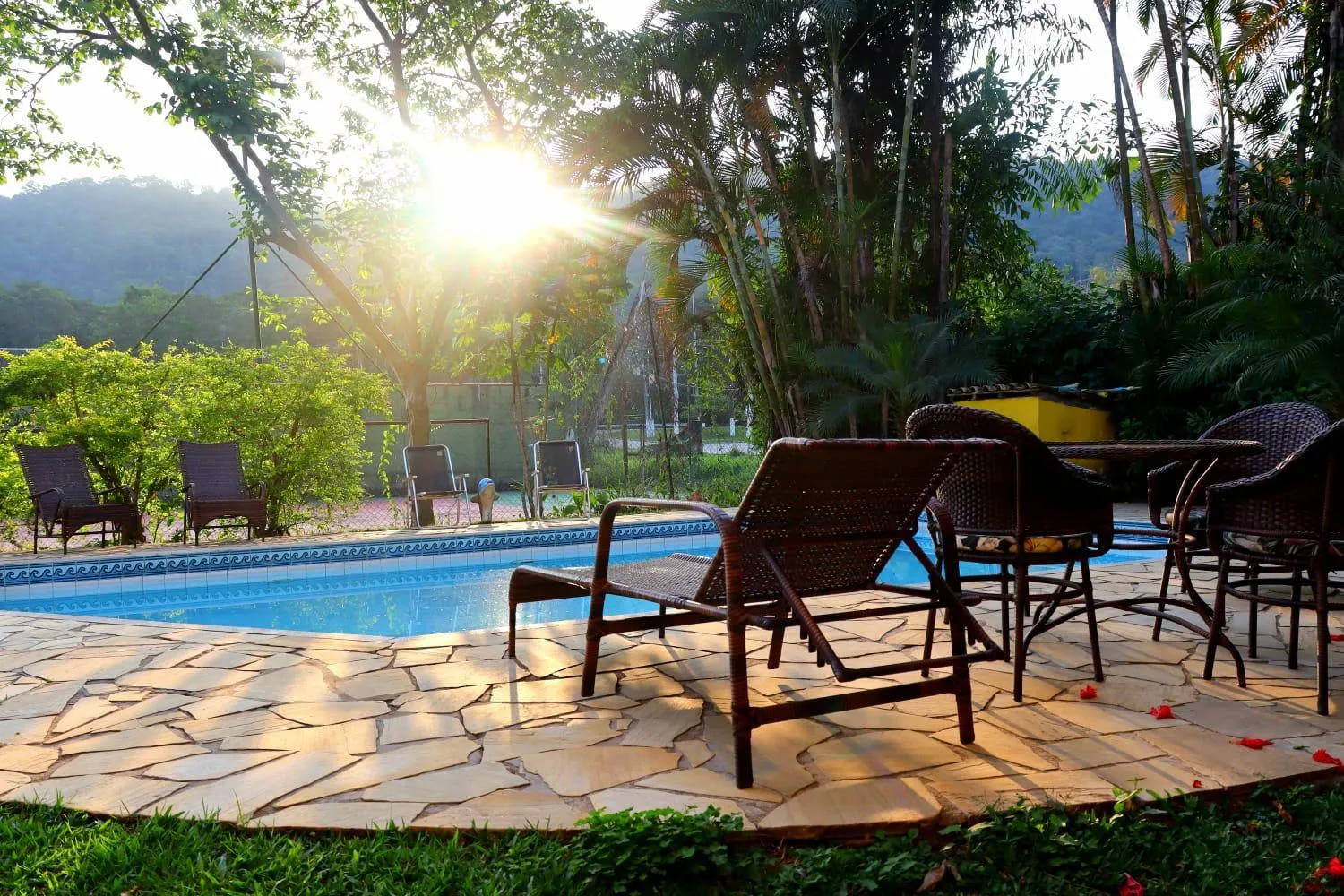 Pool view in Brazish Pousada