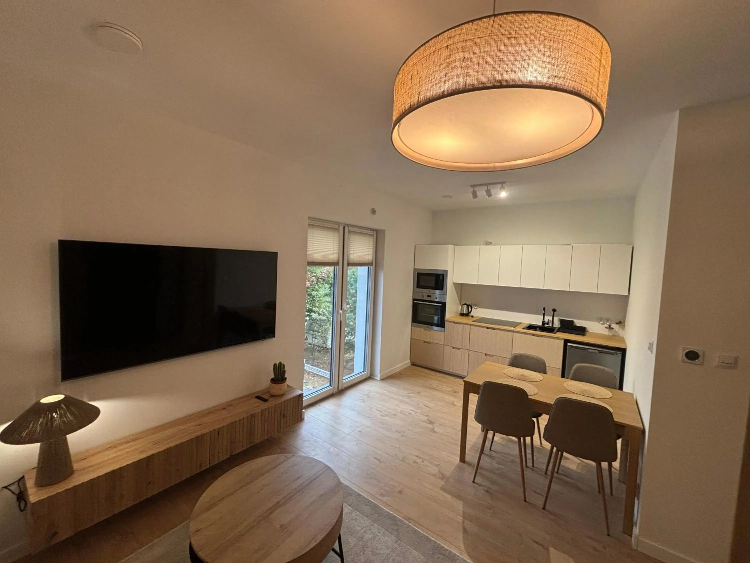 Bed in Flauta Apartamenty Augustów nad Jeziorem Białym