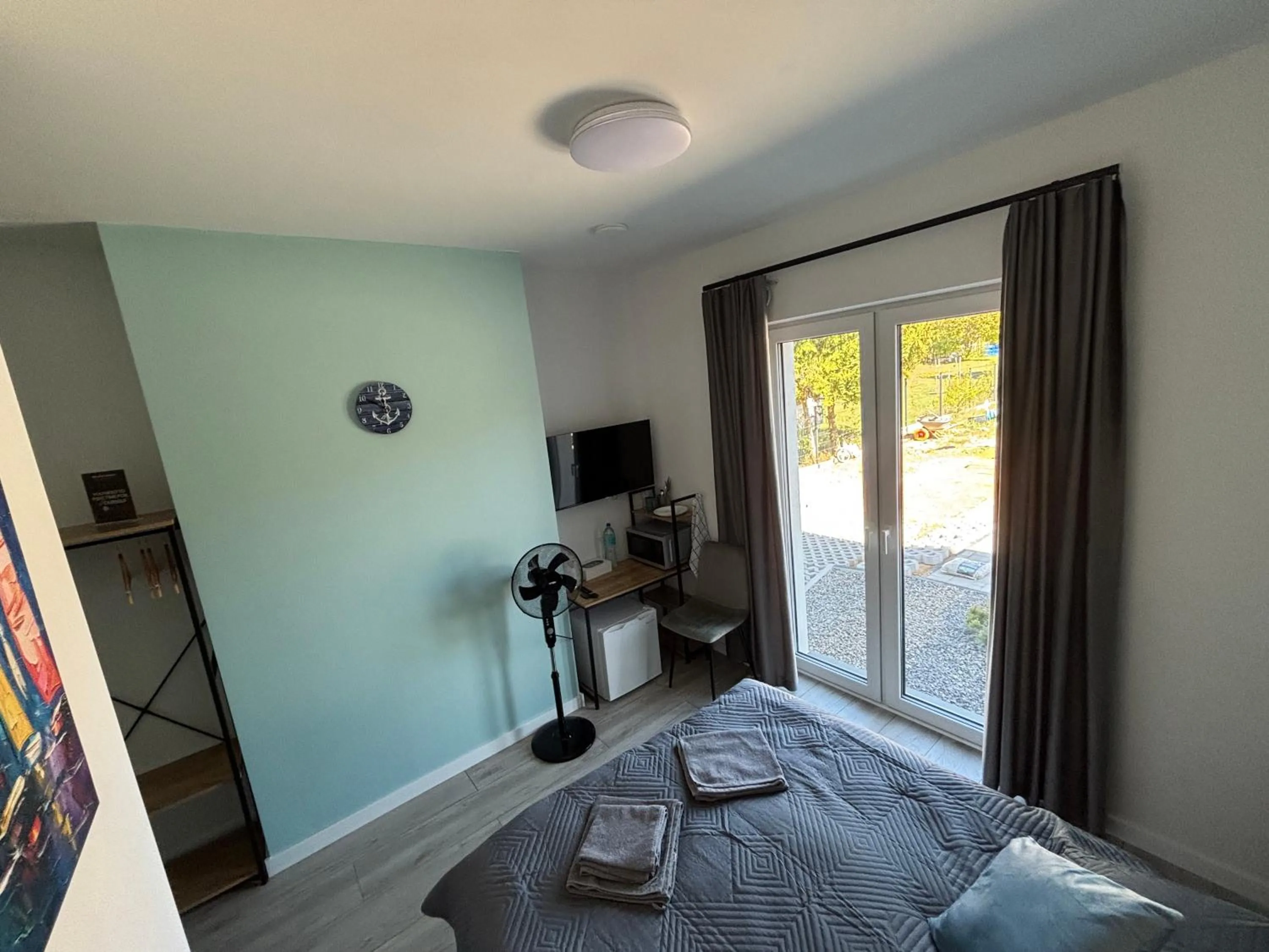 Bed in Flauta Apartamenty Augustów nad Jeziorem Białym
