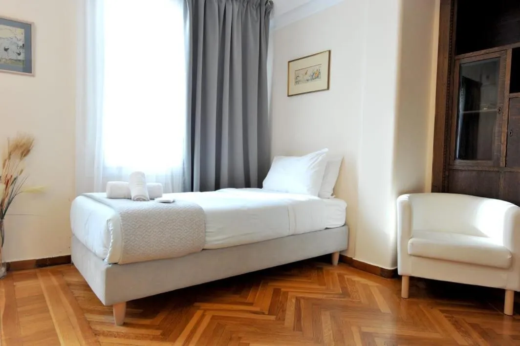 Seating area, Bed in My Athens House