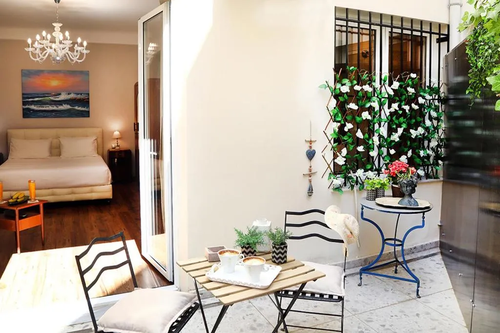 Patio, Bed in My Athens House