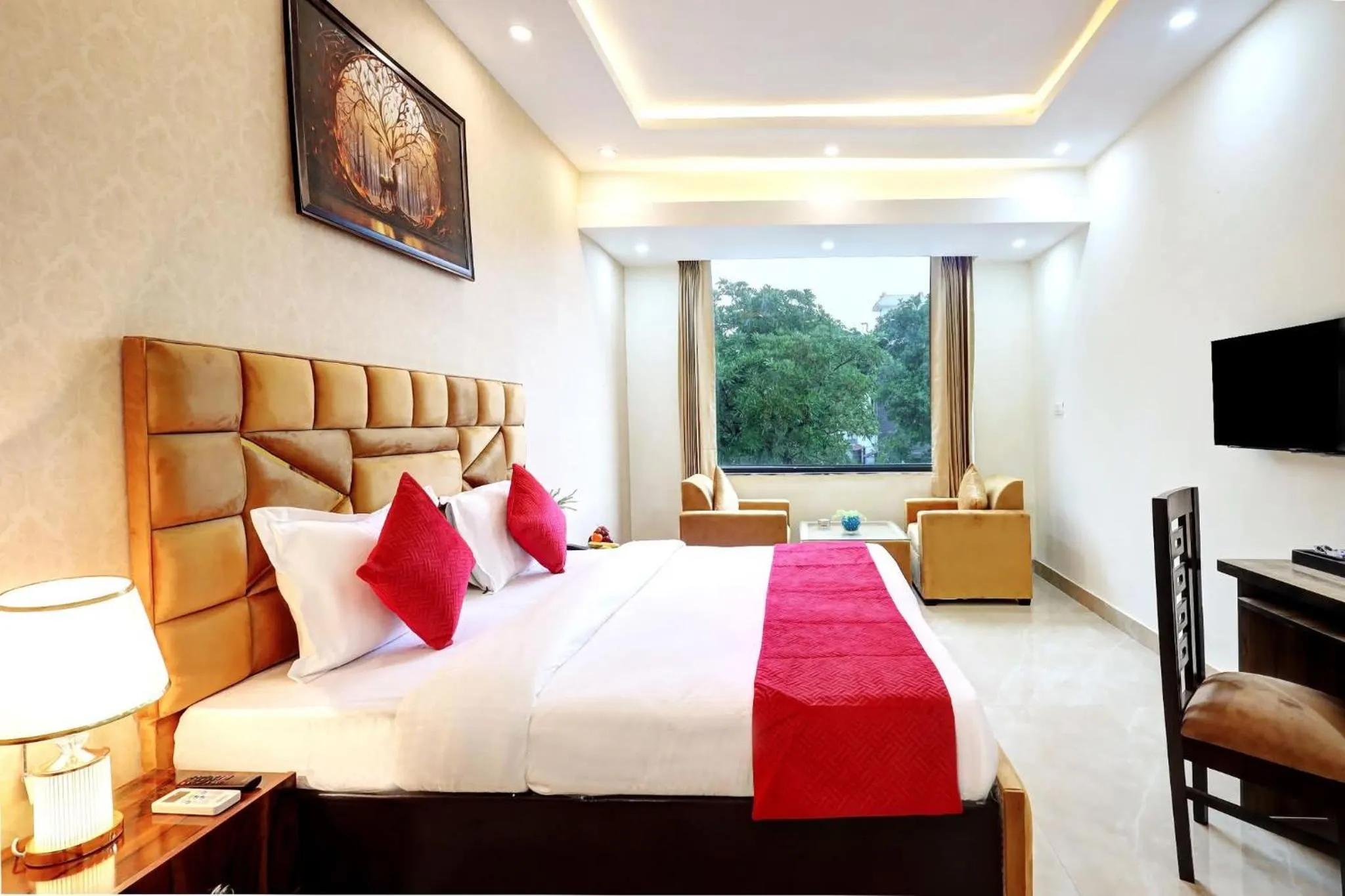 Bedroom, Bed in Hotel Golden Era-Near Shopprix Mall