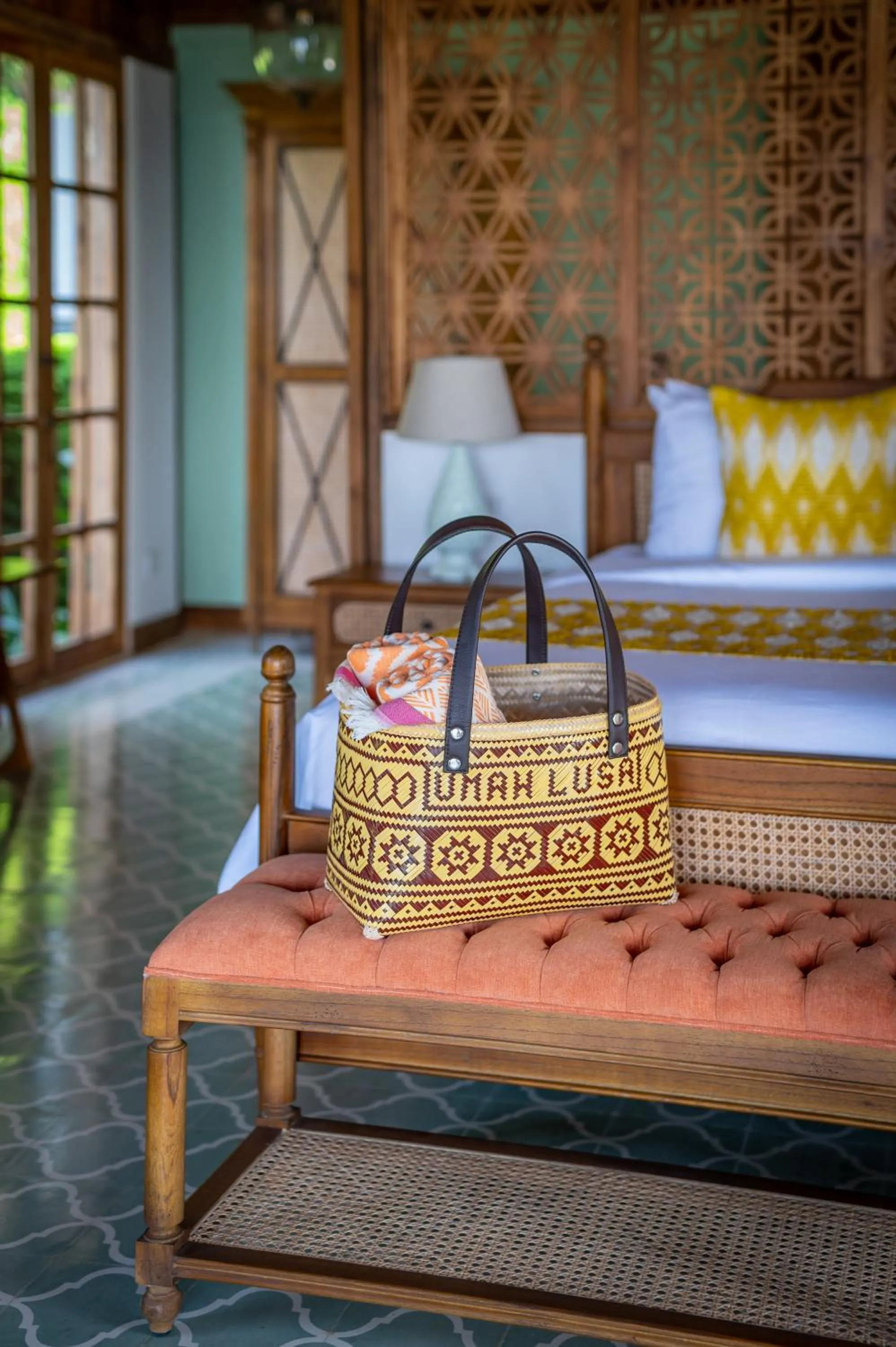 Decorative detail, Bed in Umah Lusa