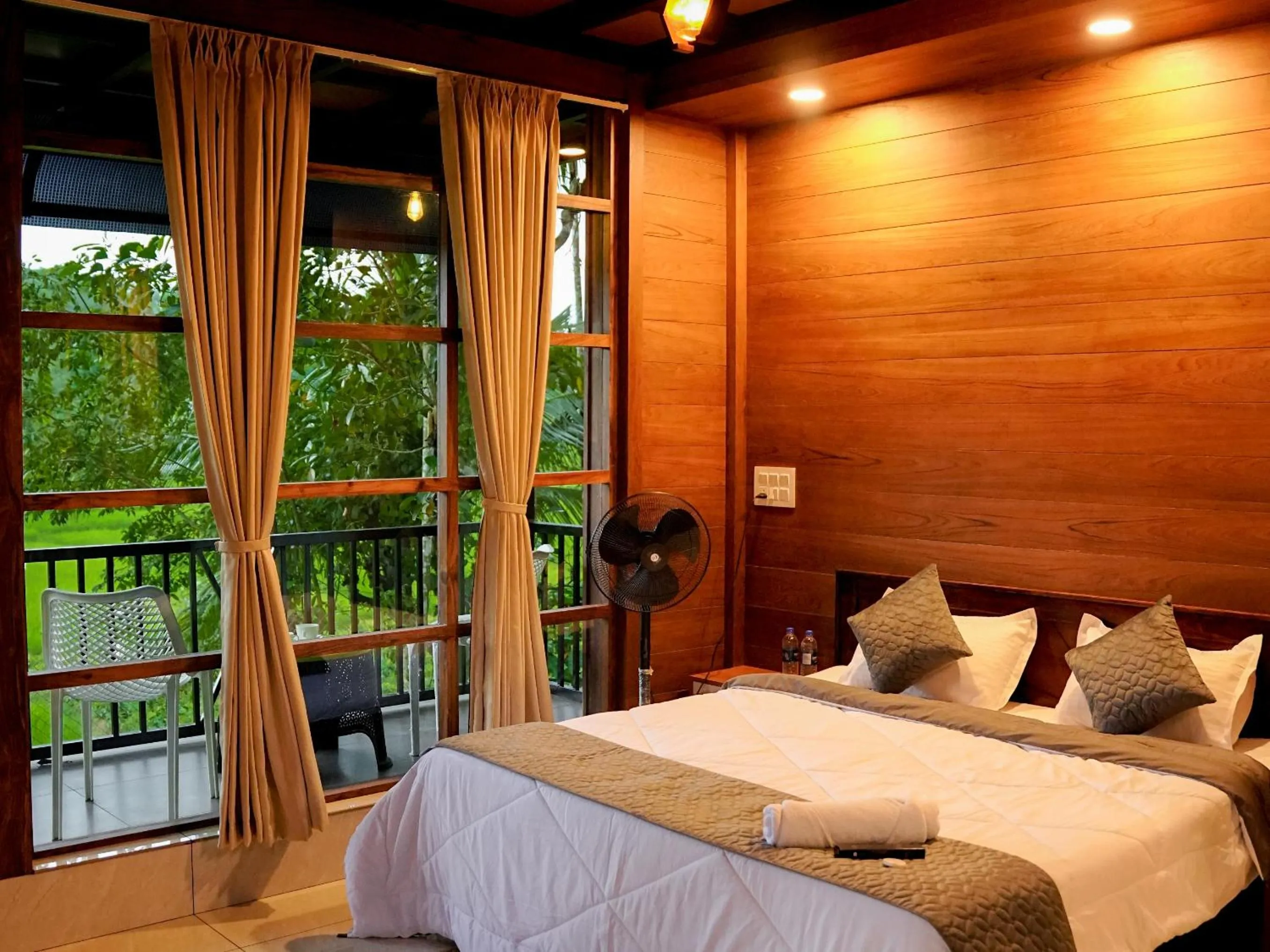 Bedroom, Bed in Ethnic Villa Wayanad