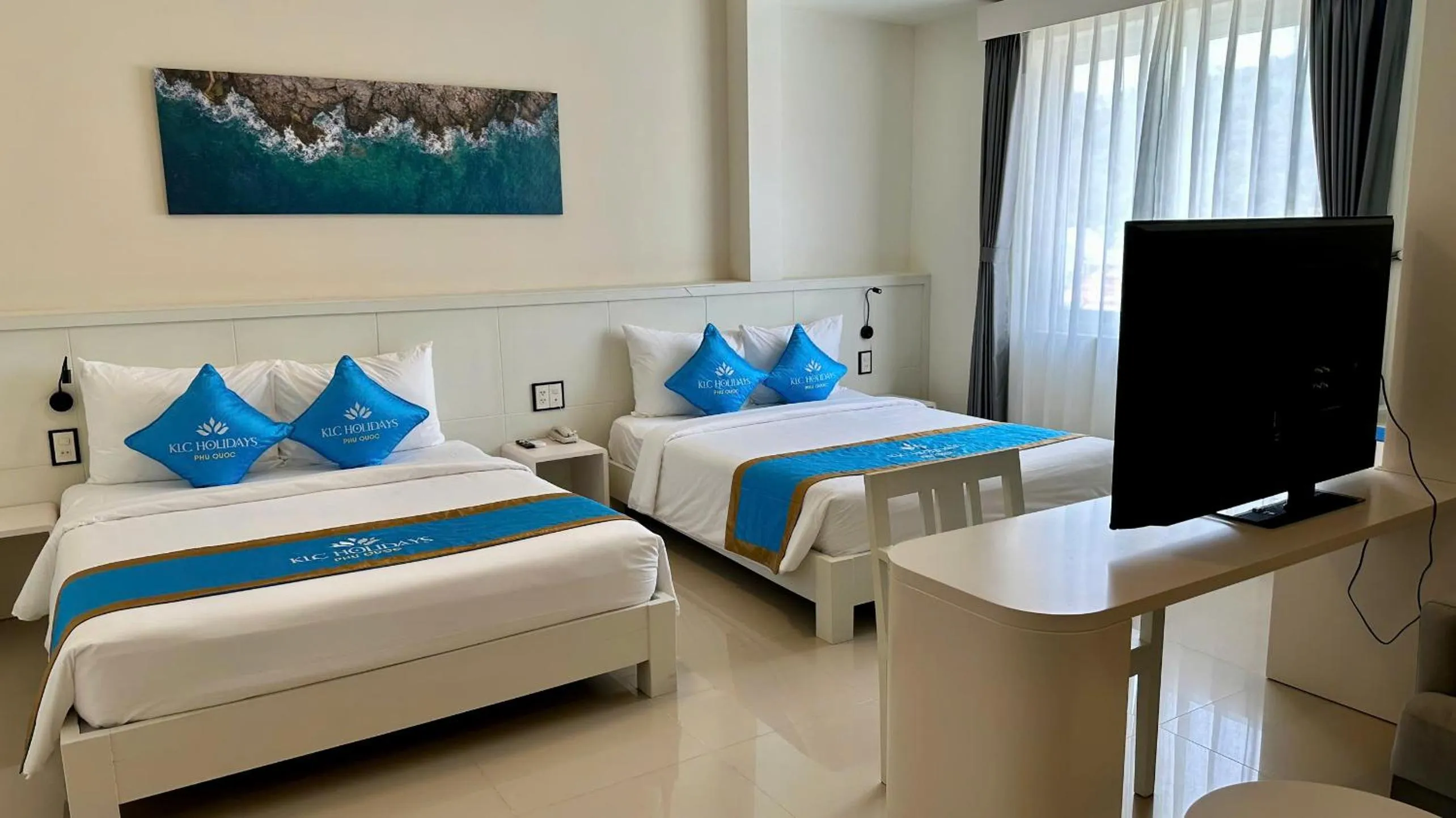 Bedroom, Bed in KLC Holidays Phu Quoc Hotel