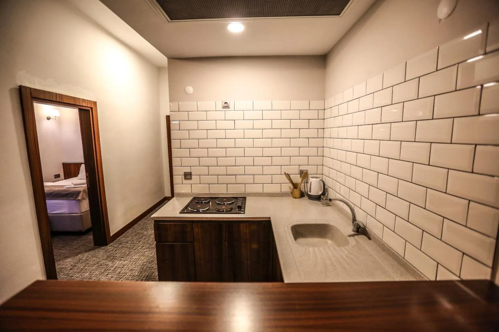 Kitchen or kitchenette in Akamoy Boztepe Hotel & restaurant