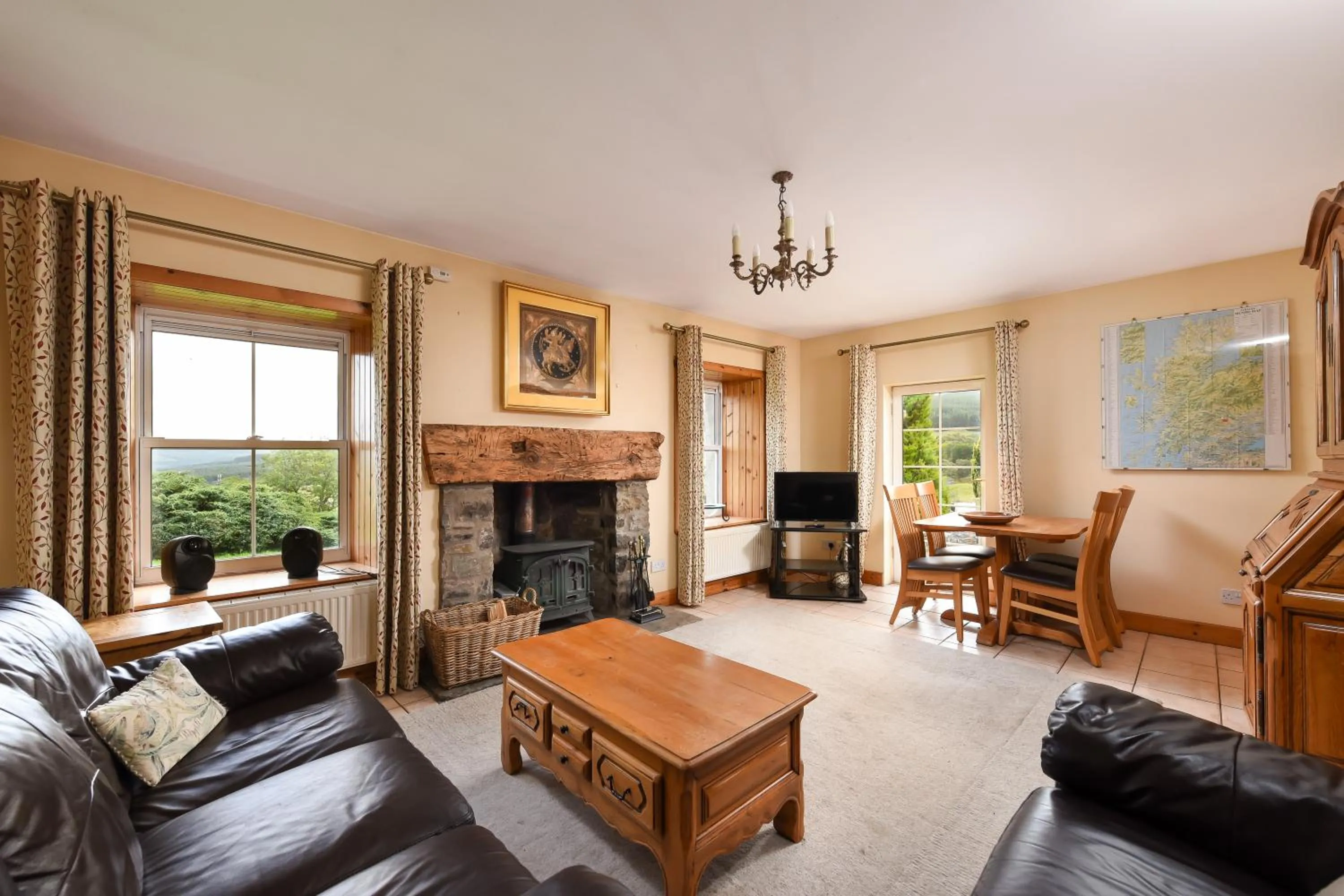 Living room in Errichel House and Cottages