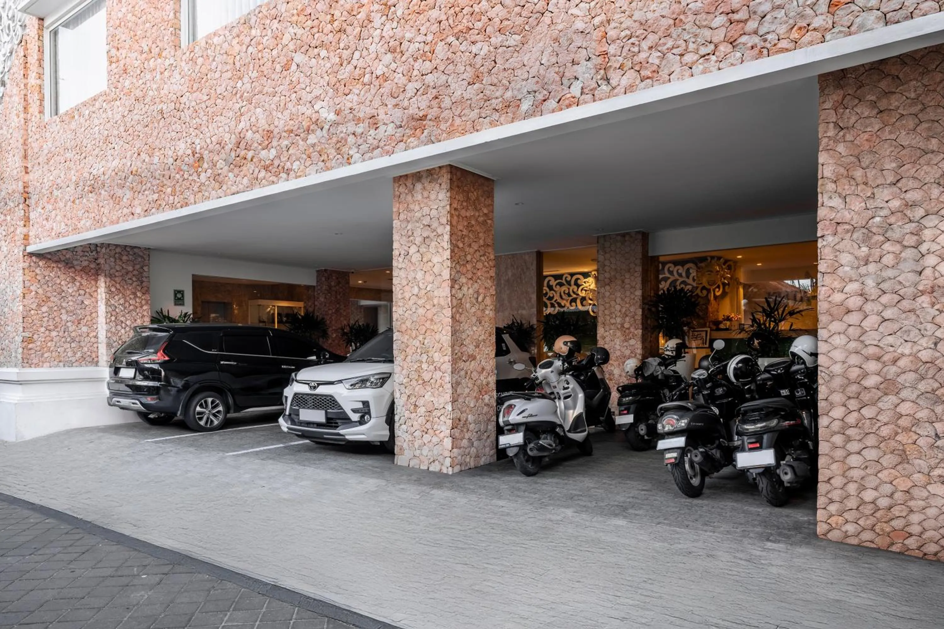 Parking in Kuta Angel Hotel