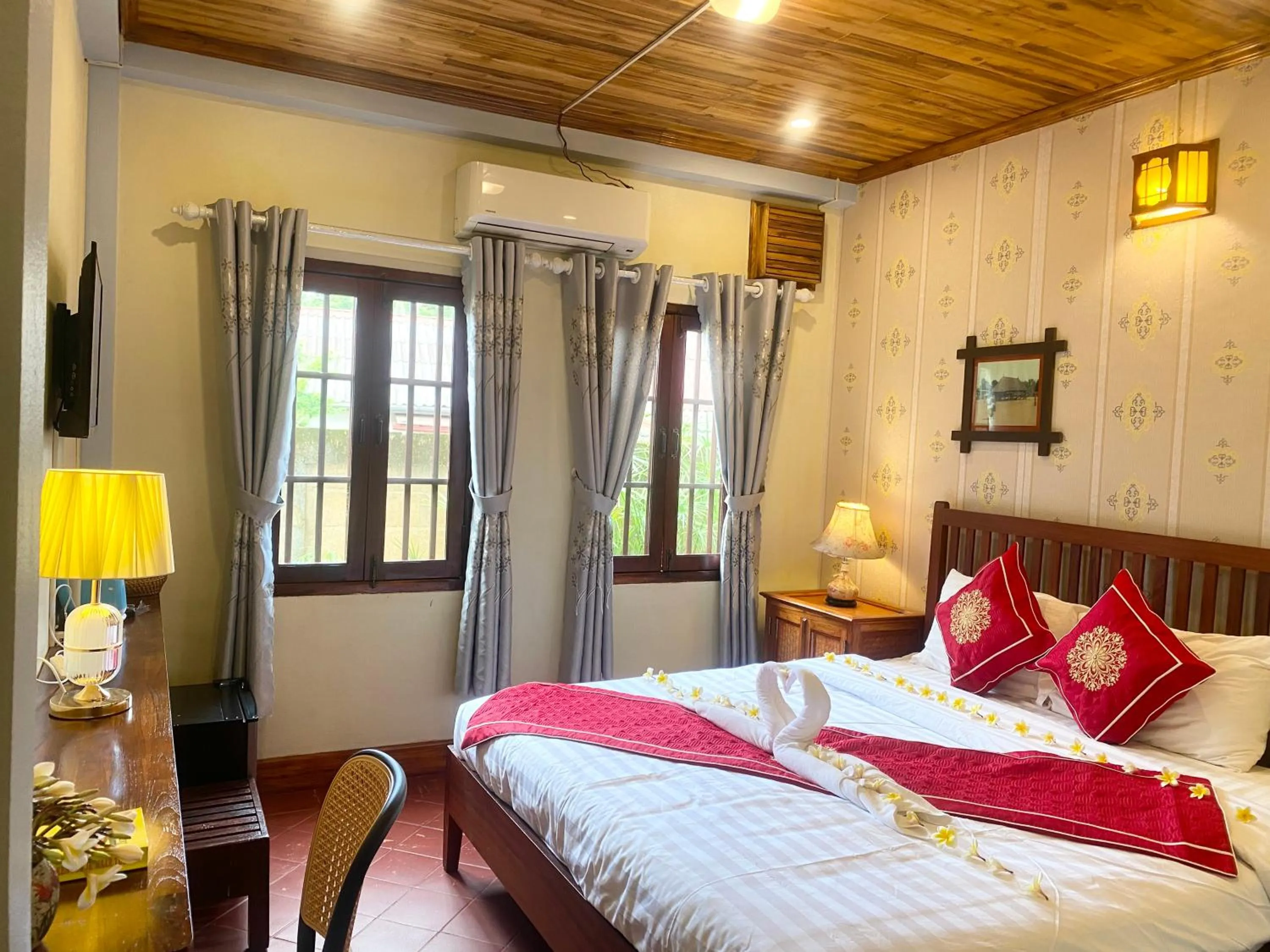 Bed in Golden Sun Hotel