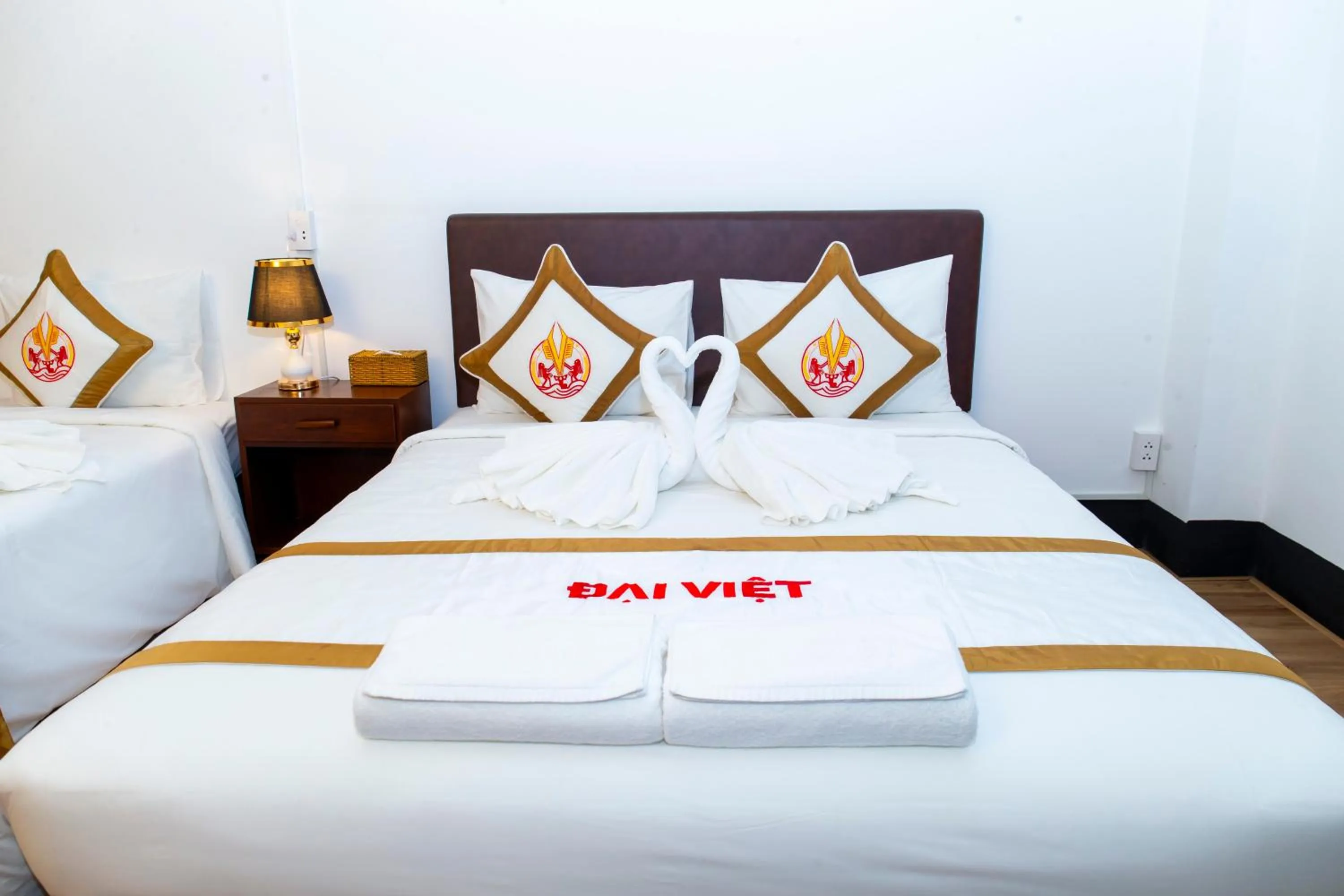 Bed in THE RICE HOTEL Nong Thon Dai Viet 131 Bui Vien