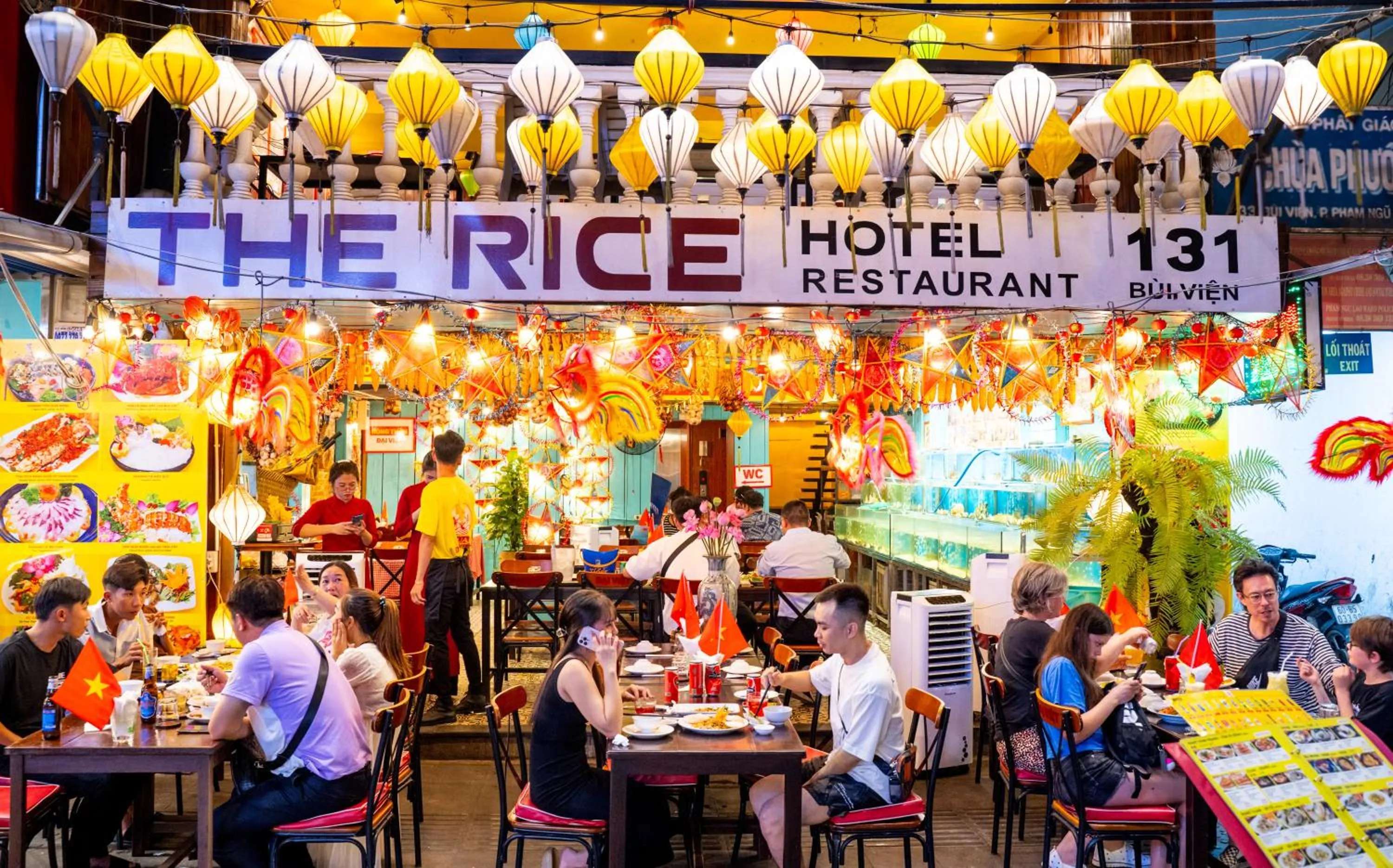Restaurant/places to eat in THE RICE HOTEL Nong Thon Dai Viet 131 Bui Vien