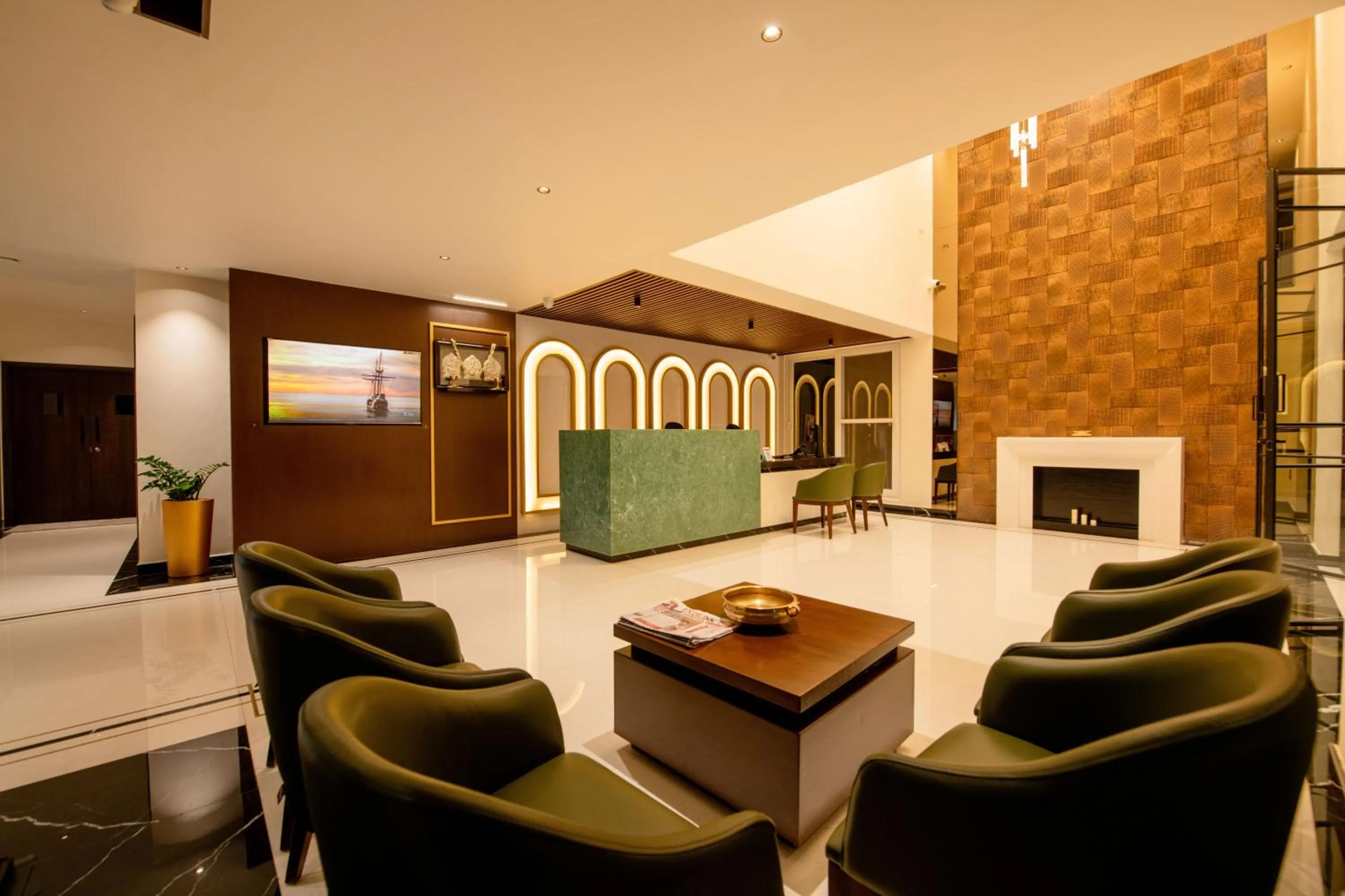 Lobby or reception in Hotel Mysore Radiance