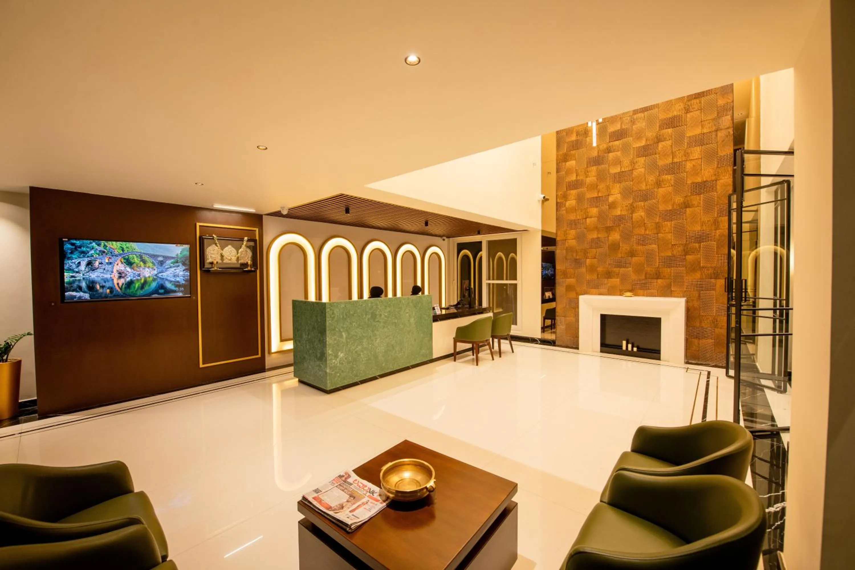 Lobby or reception in Hotel Mysore Radiance