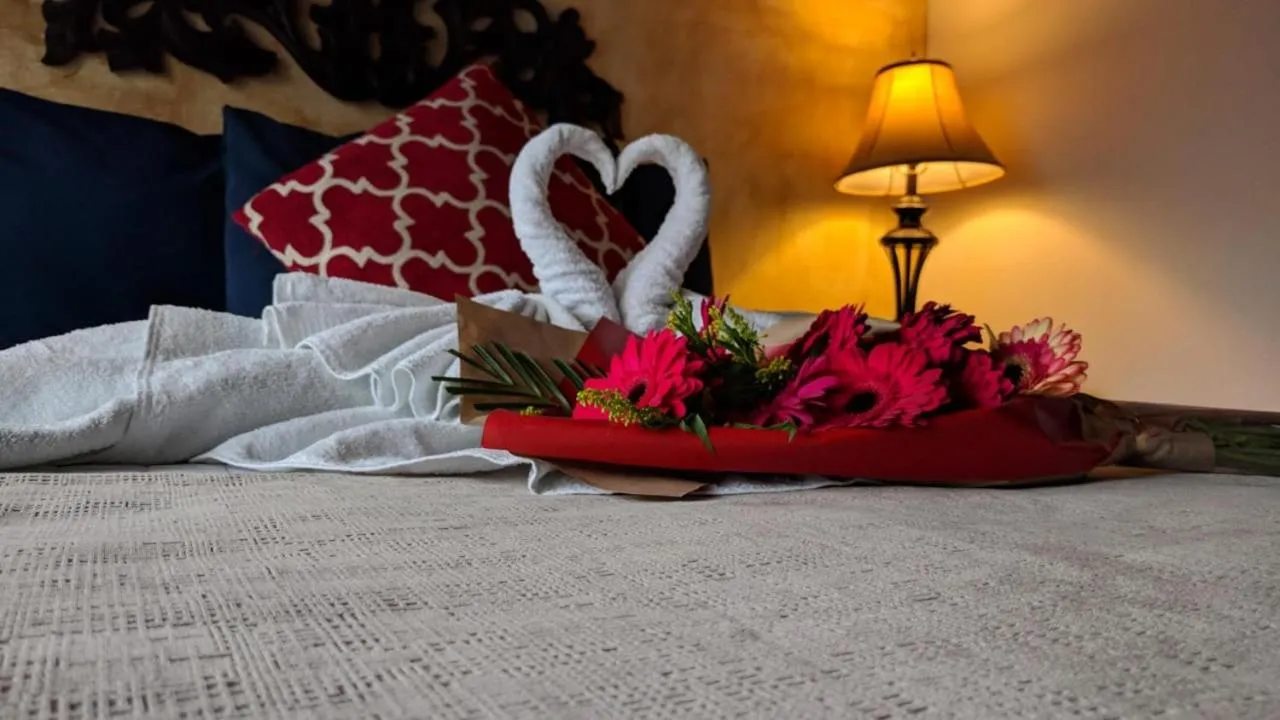 Decorative detail, Bed in Hotel Posada de la Luna