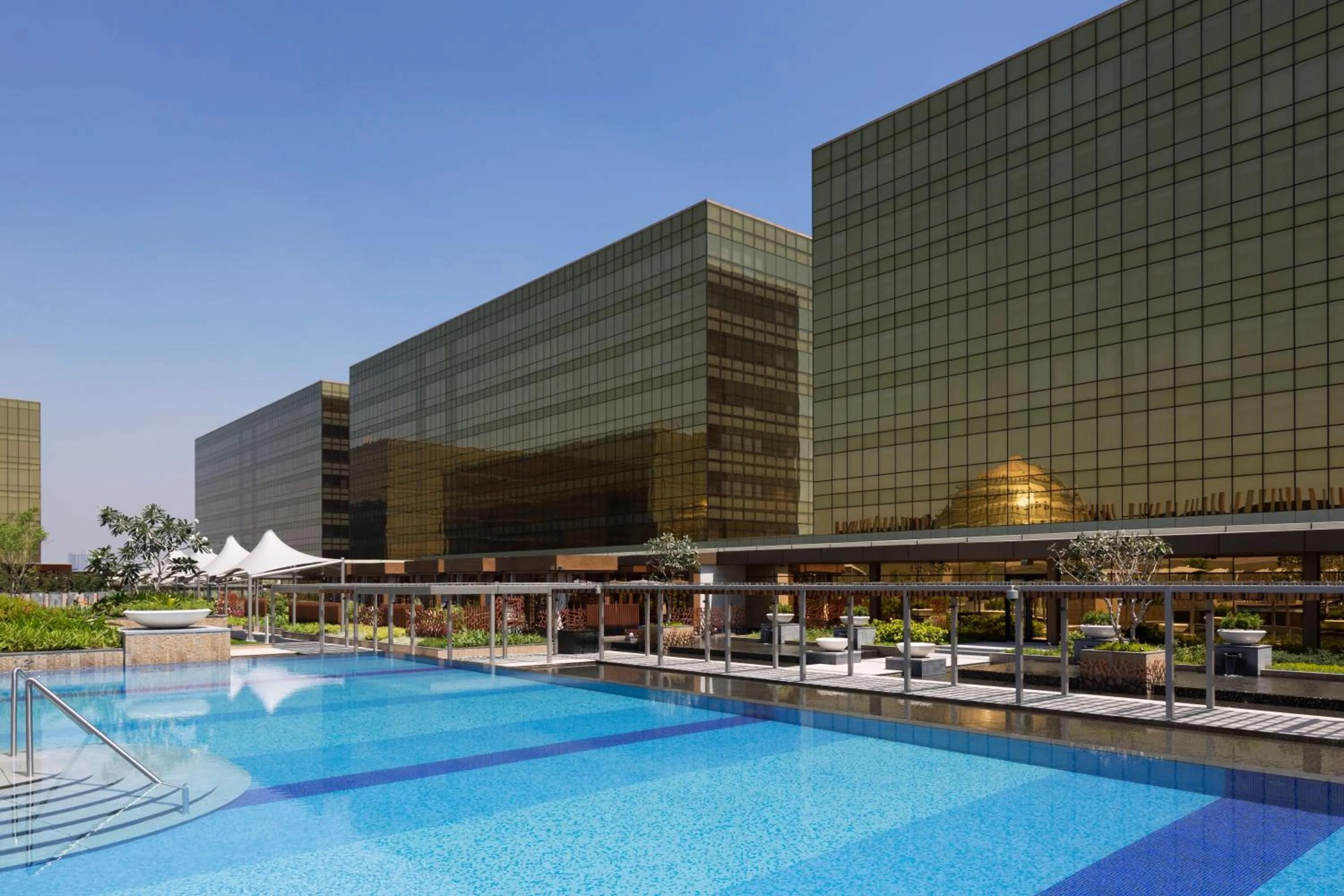 Pool view in City of Dreams - Nobu Hotel Manila