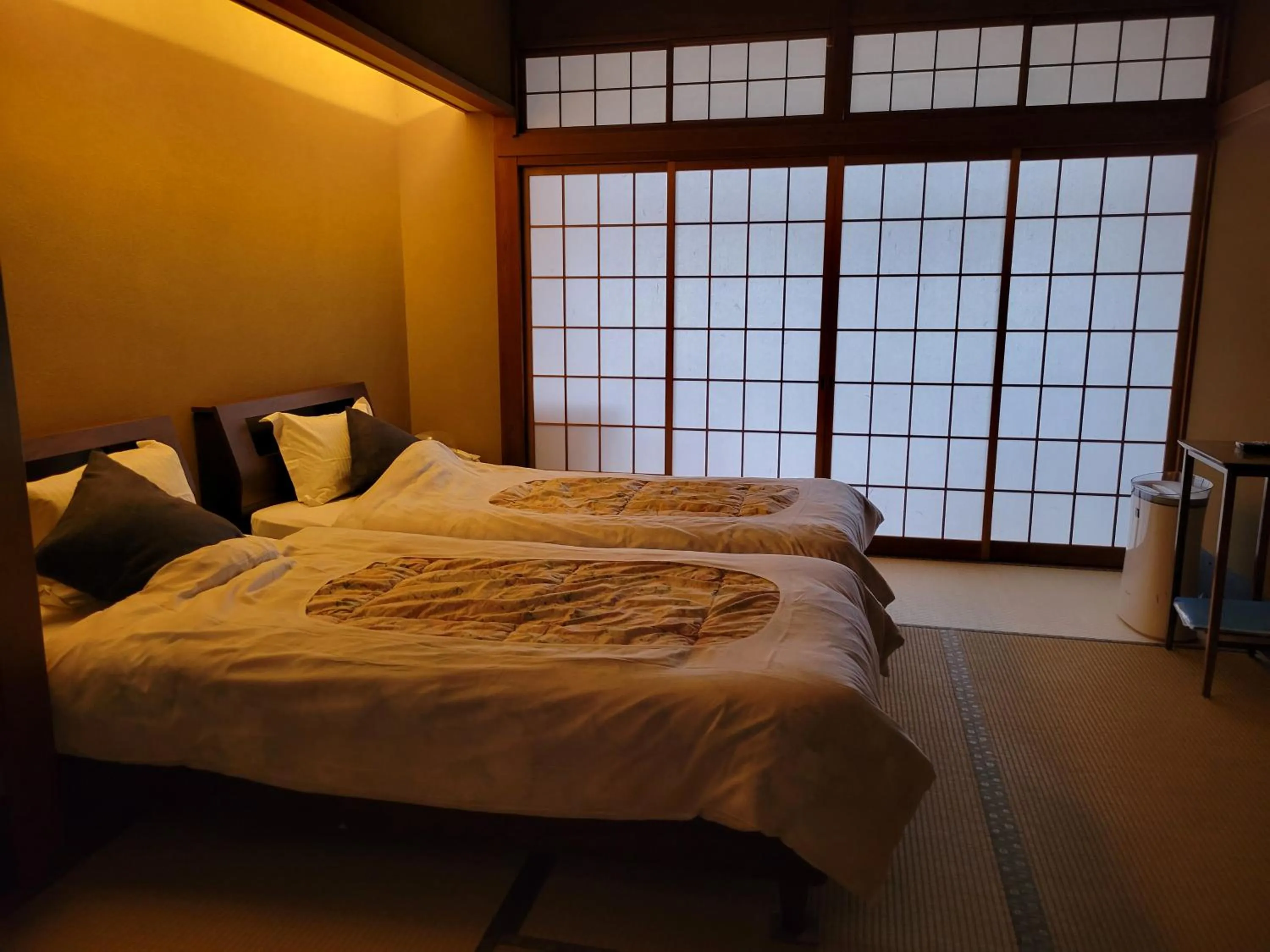 Photo of the whole room, Bed in Tsukimotoya Ryokan