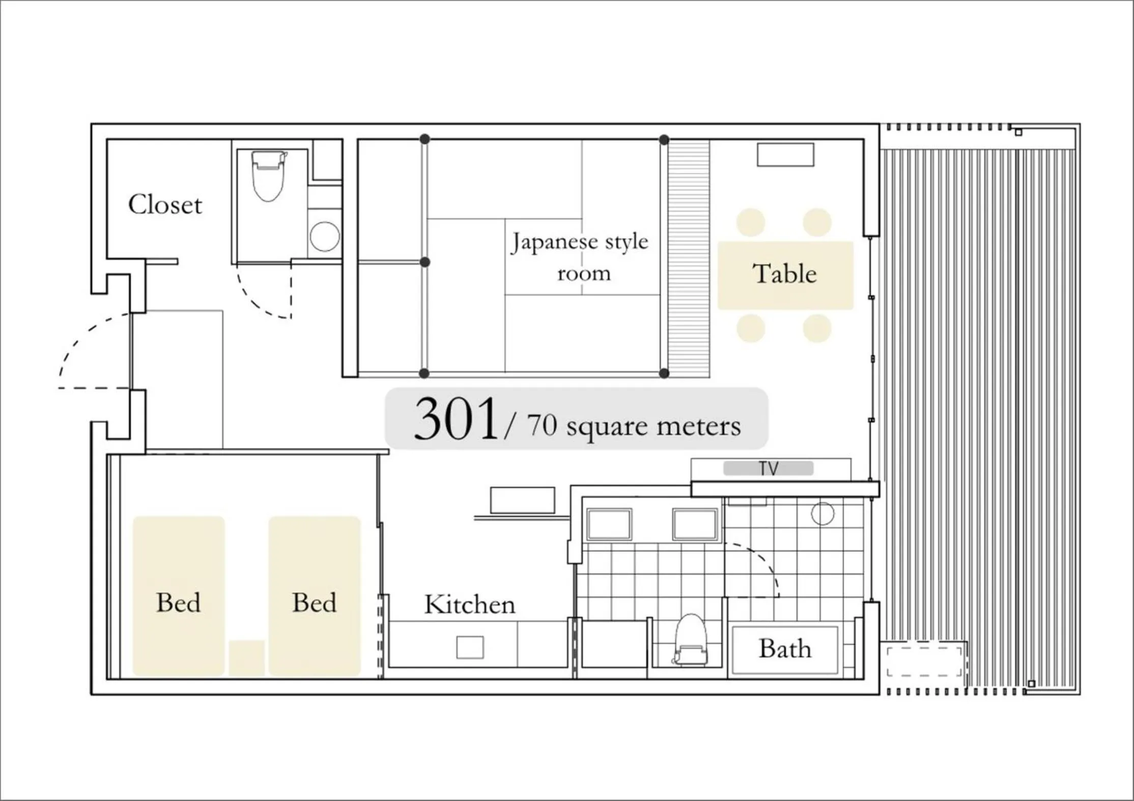 Floor plan in Aoi Hotel Kyoto