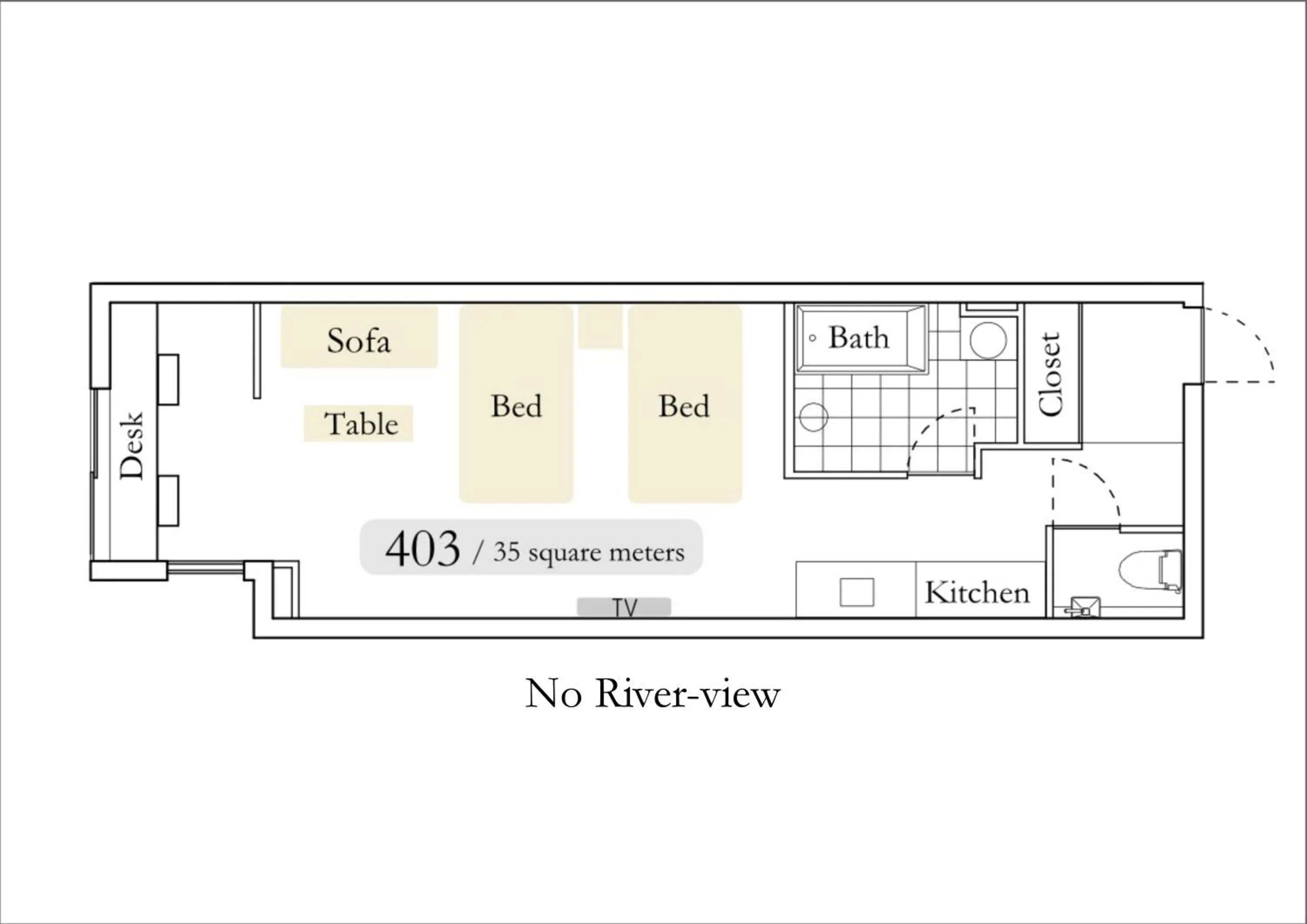Photo of the whole room in Aoi Hotel Kyoto