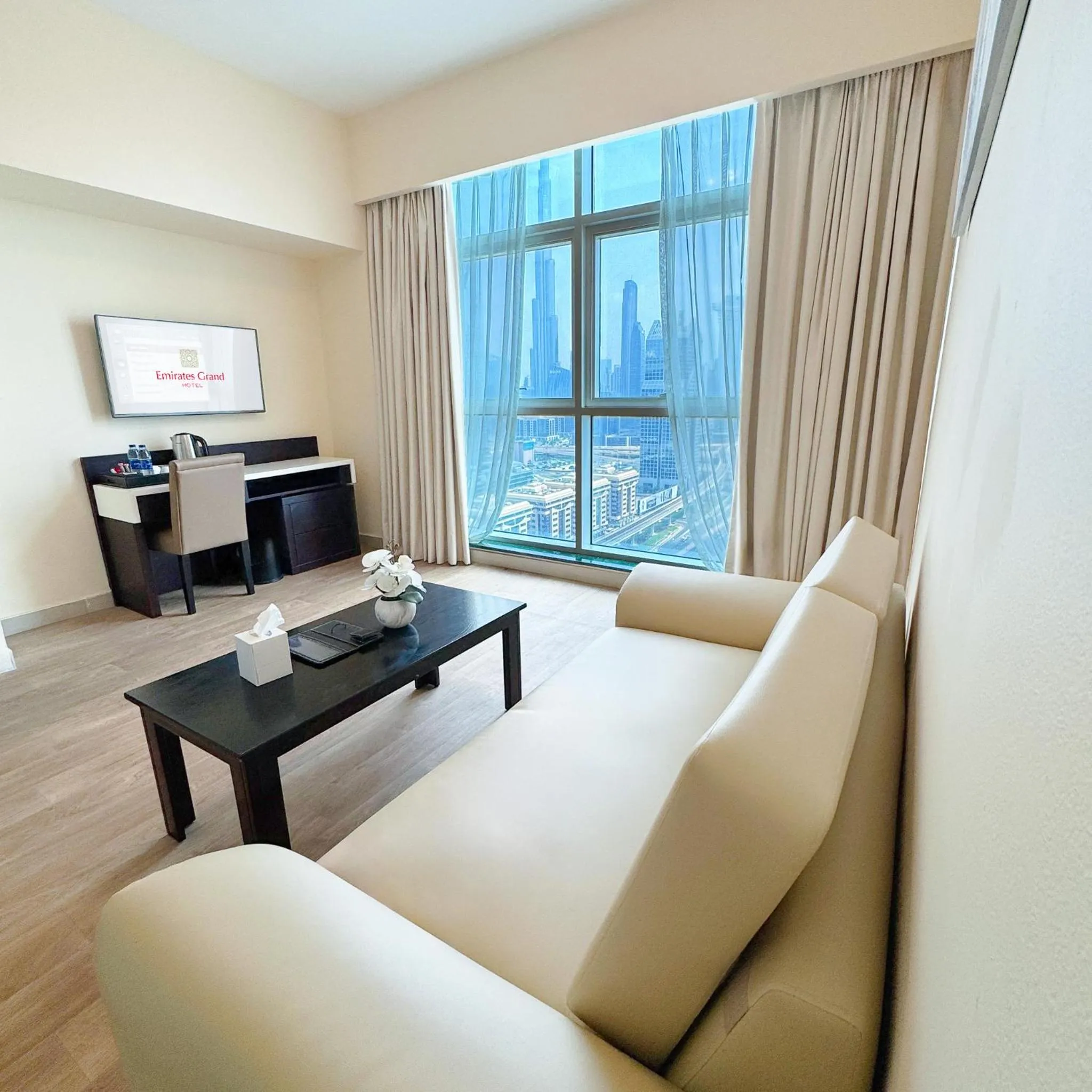 Seating area in Emirates Grand Hotel