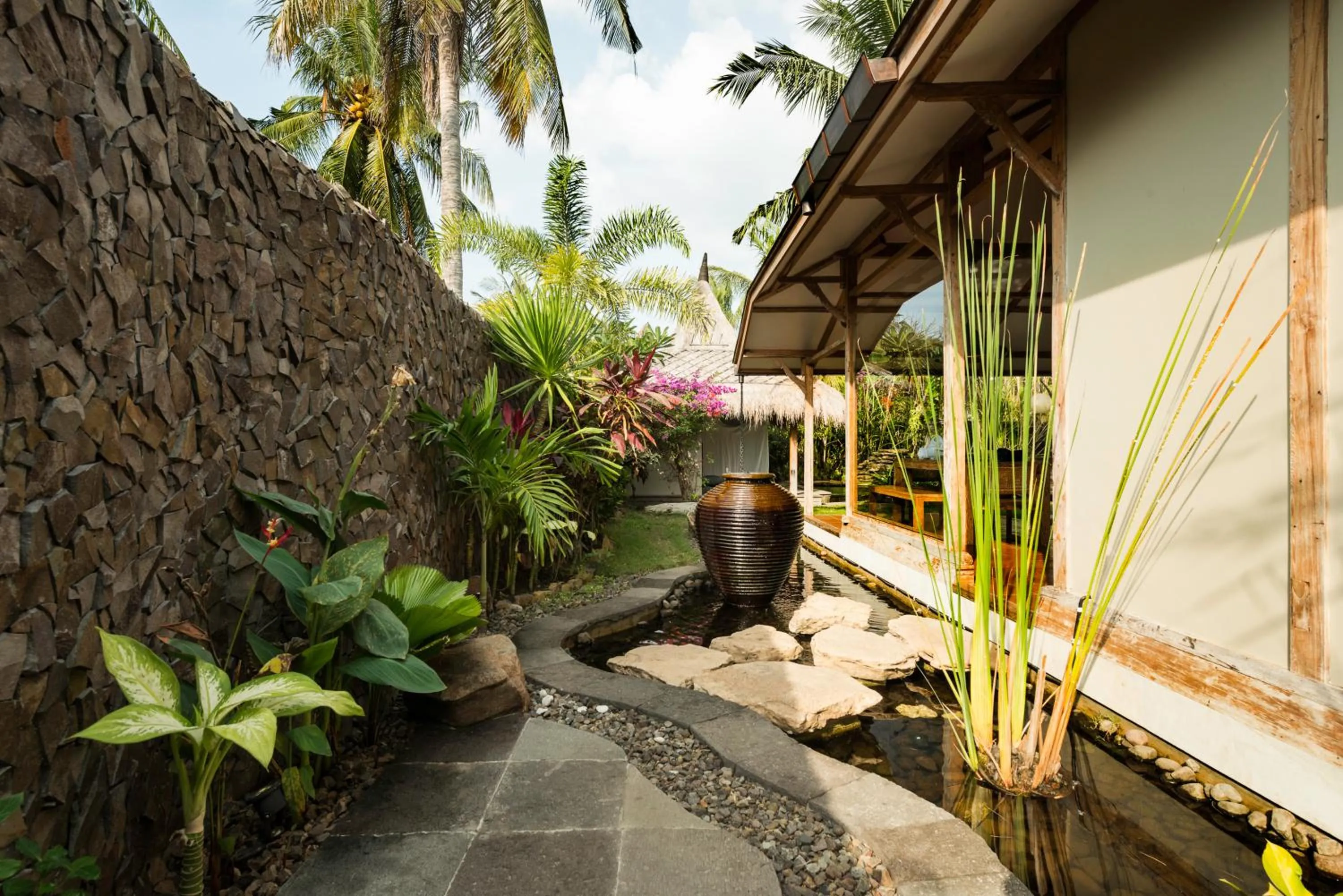 Facade/entrance in Villa Bhuvana with private swimming pool