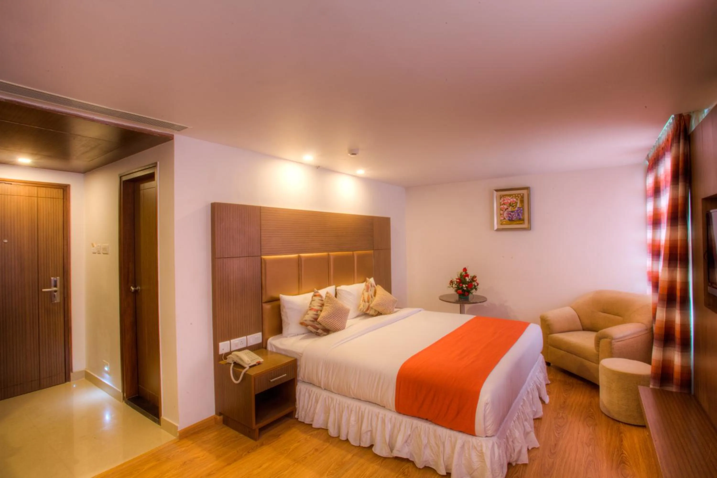 Bed in The Atrium Boutique Hotel