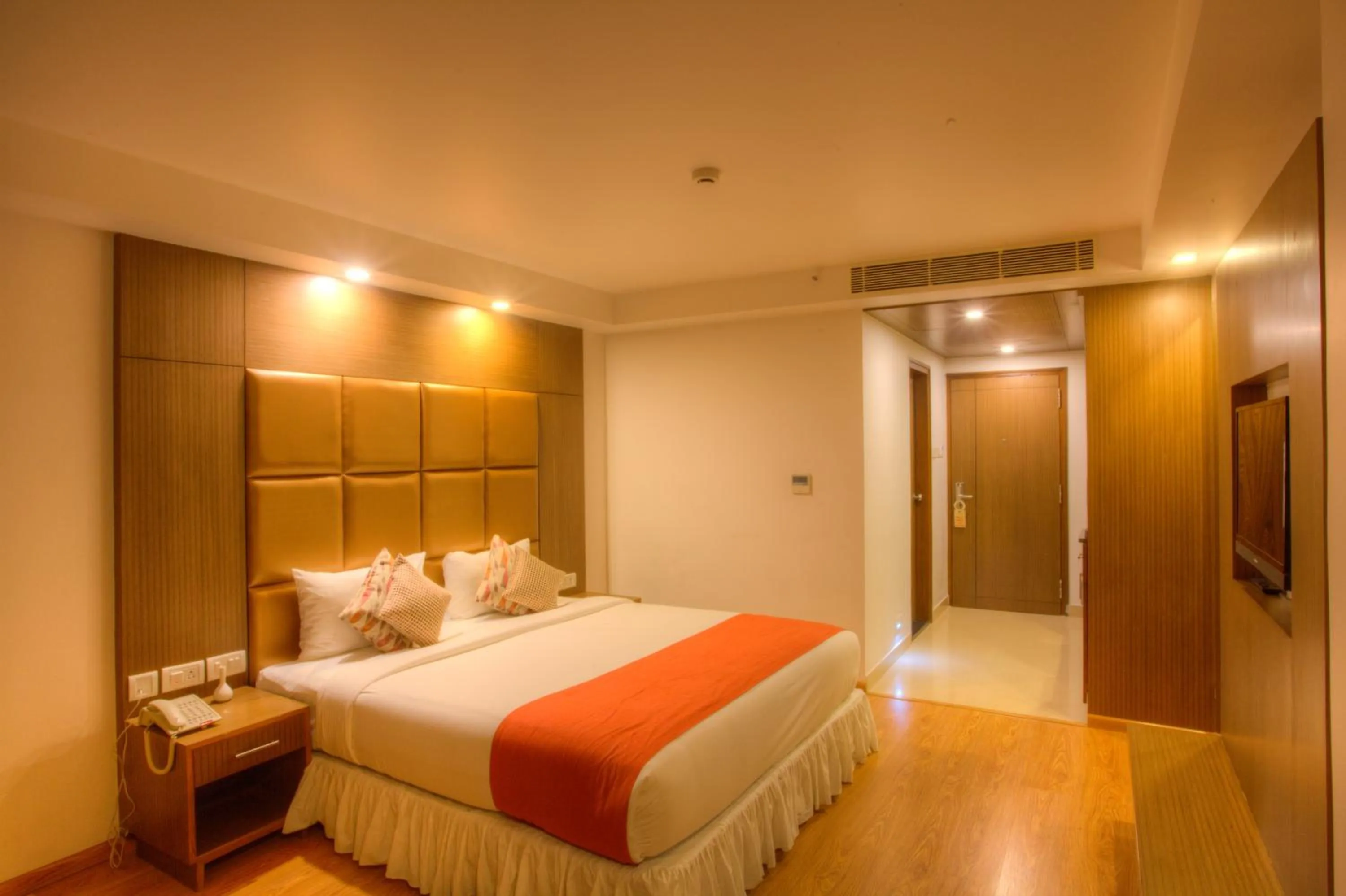 Bed in The Atrium Boutique Hotel