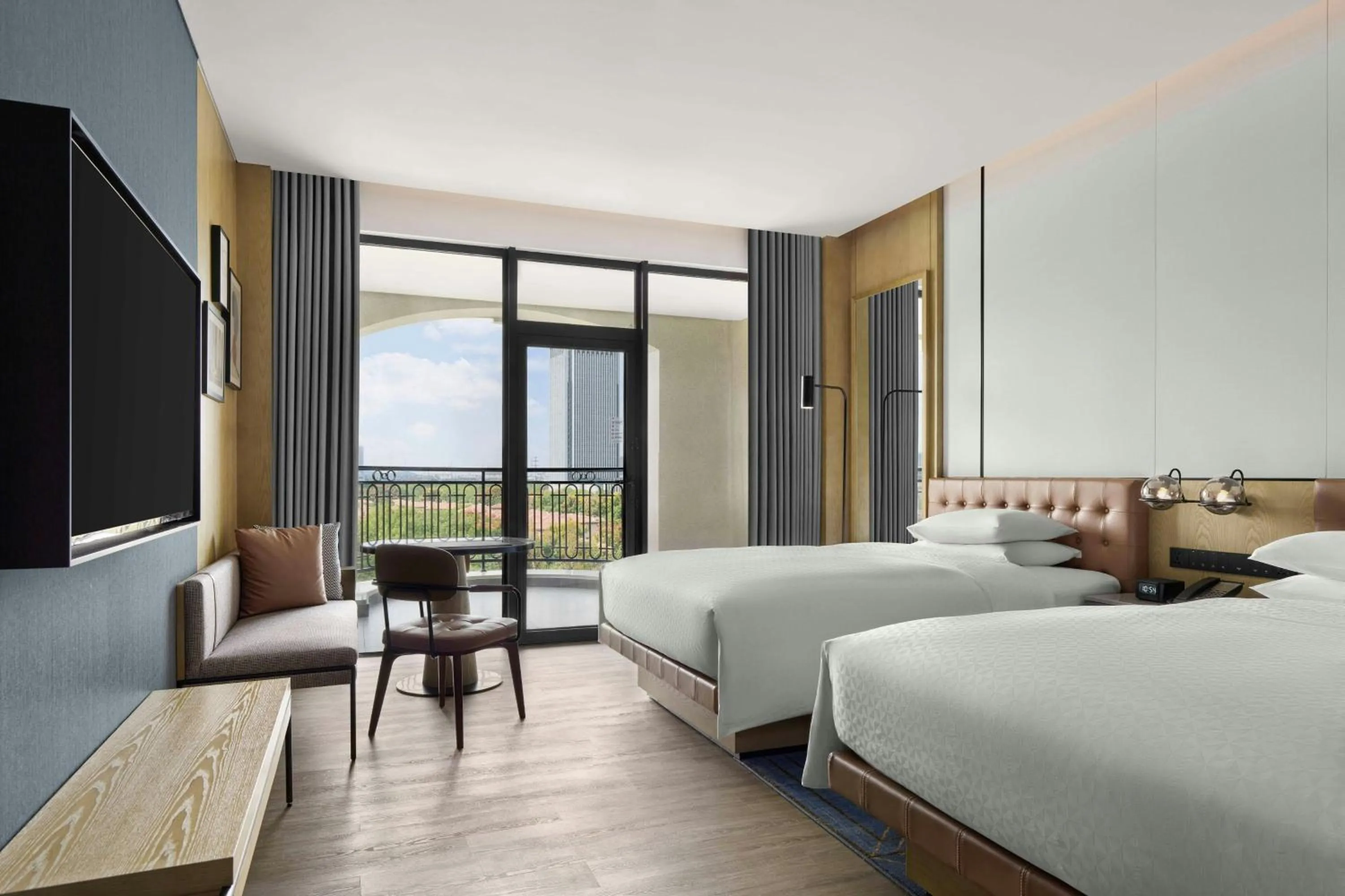 Photo of the whole room, Bed in Four Points by Sheraton Huzhou, Nanxun