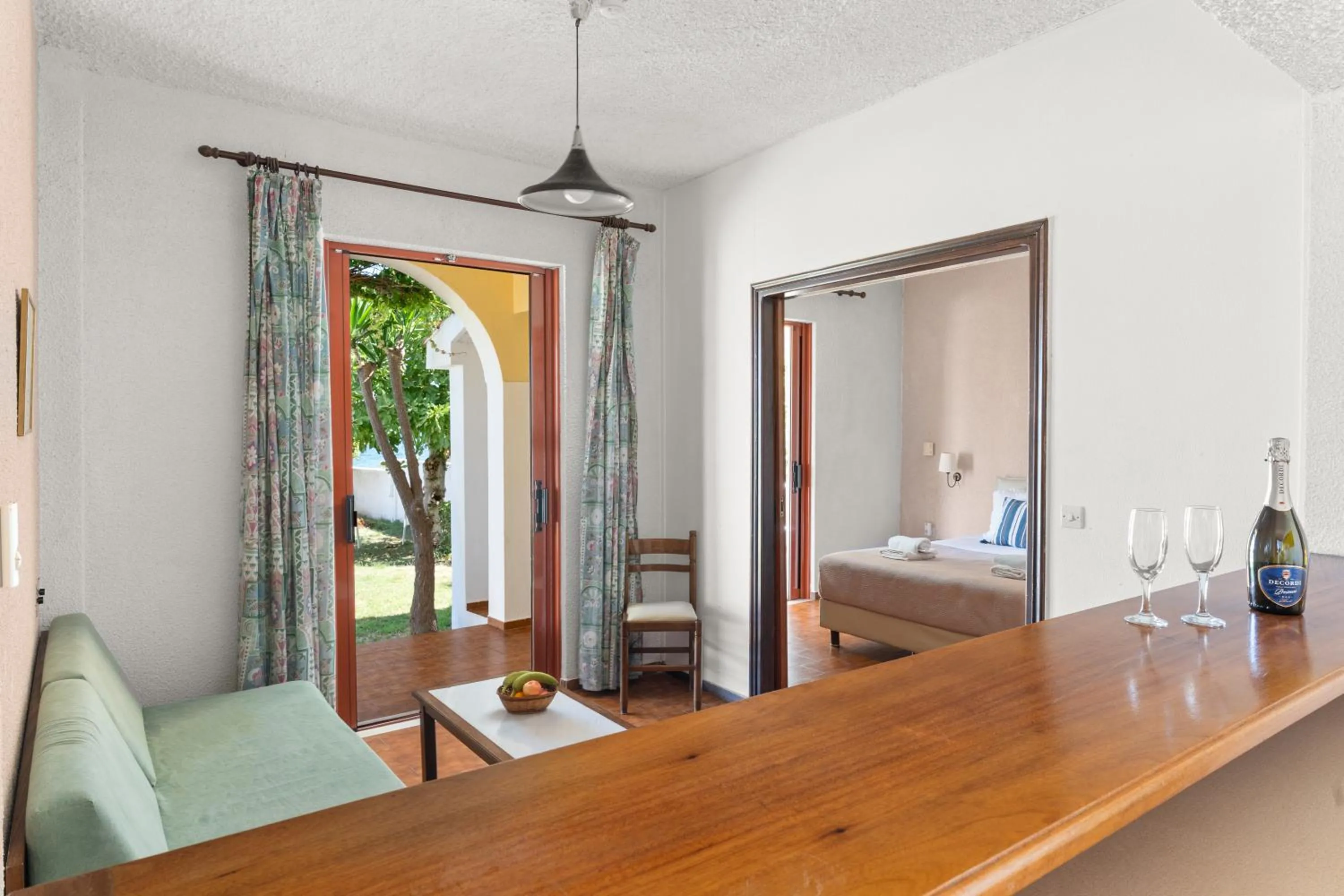 Living room, Bed in Iliessa Beach Hotel