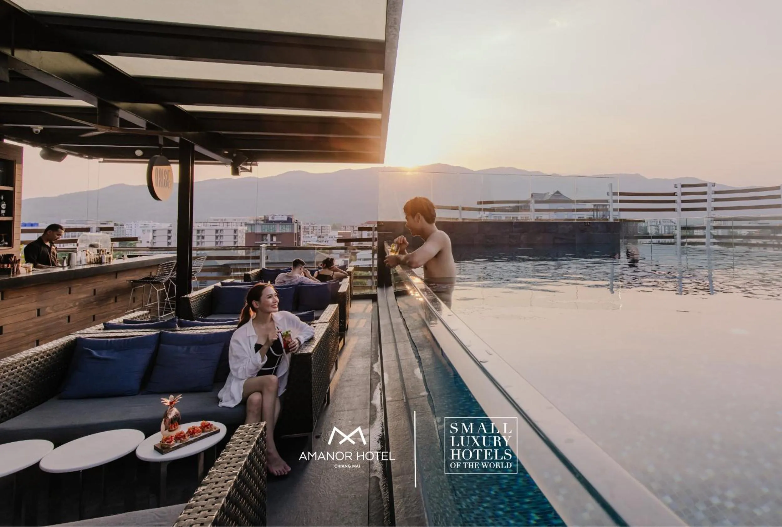 Swimming pool in AMANOR Hotel Chiang Mai