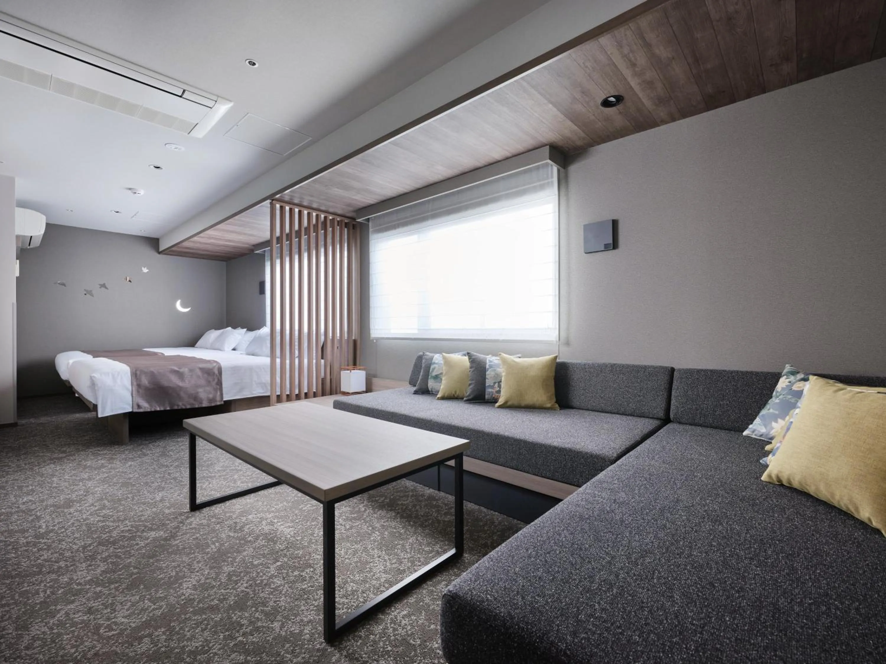 Bed in MONday Apart Premium Kyoto Sta Kamogawa